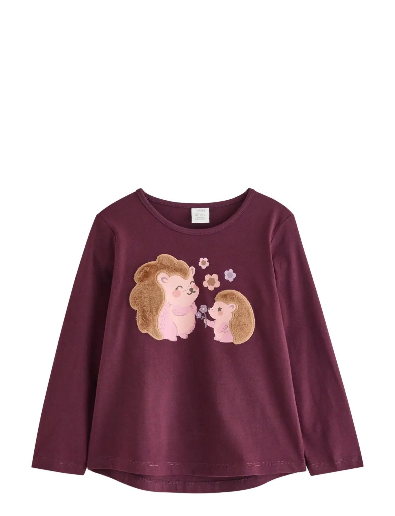 Lindex Long-sleeved top with applique - Lindex - DARK LILAC / purple