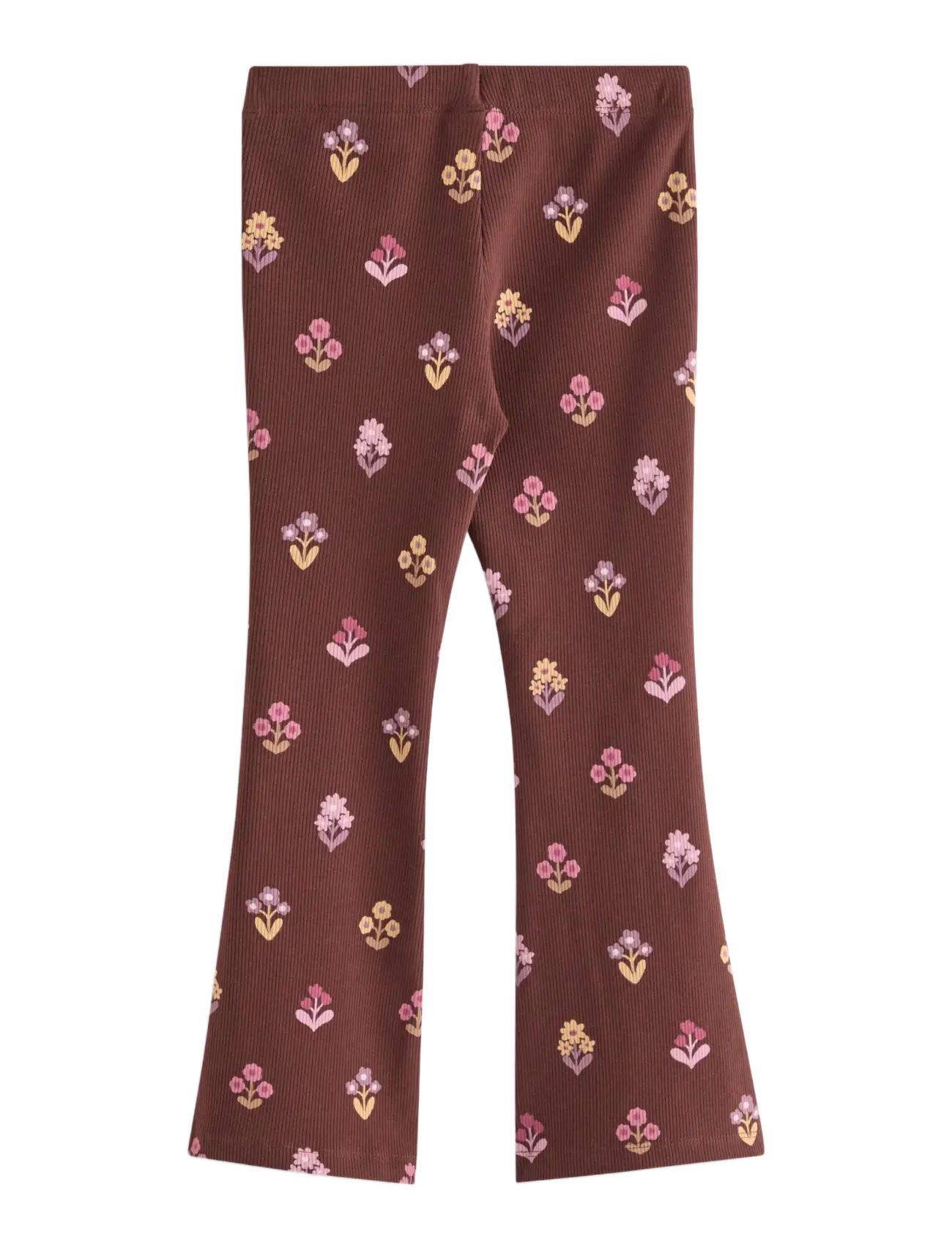 Lindex - Flared ribbed leggings - retuusid - dark brown - 1