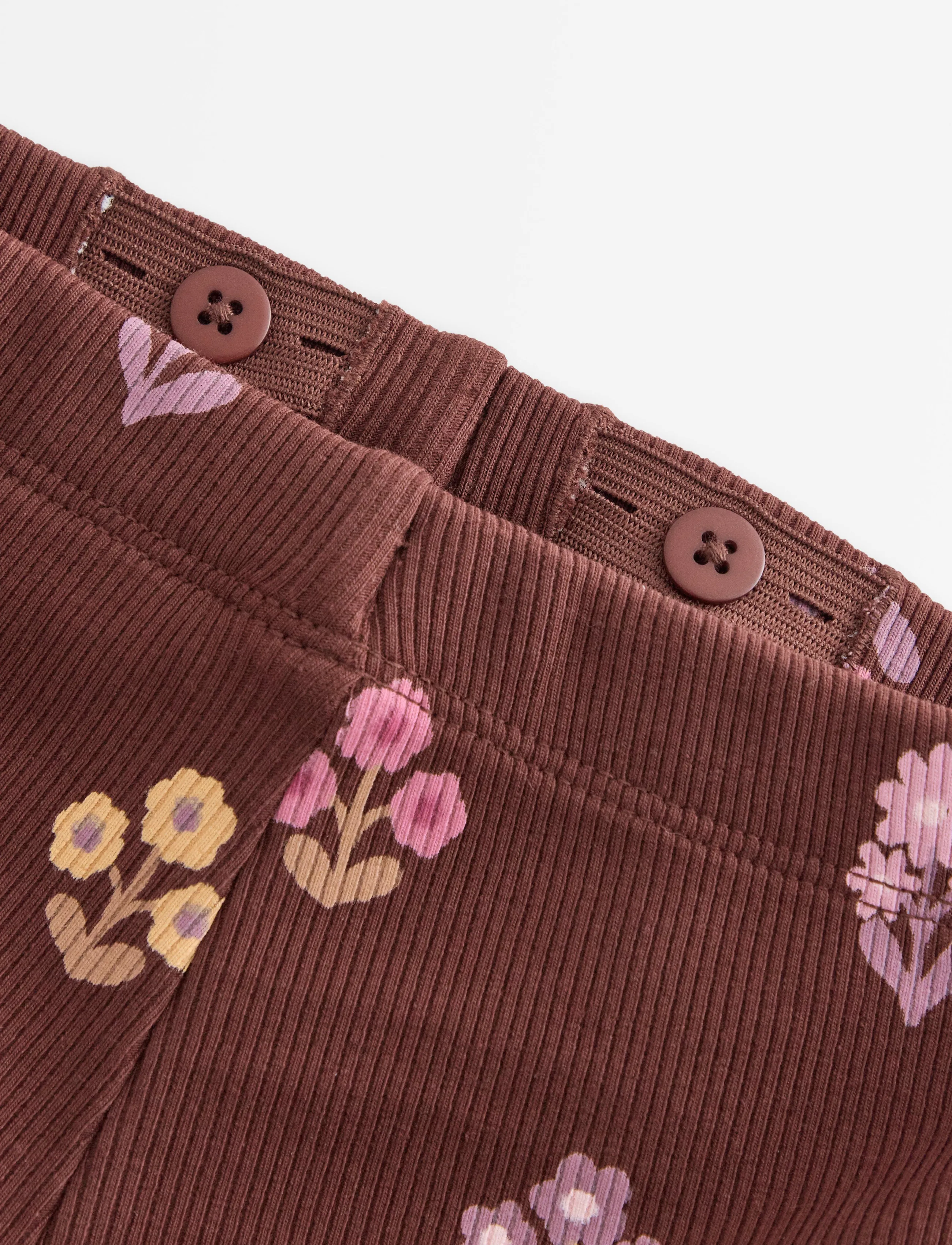 Lindex - Flared ribbed leggings - retuusid - dark brown - 2