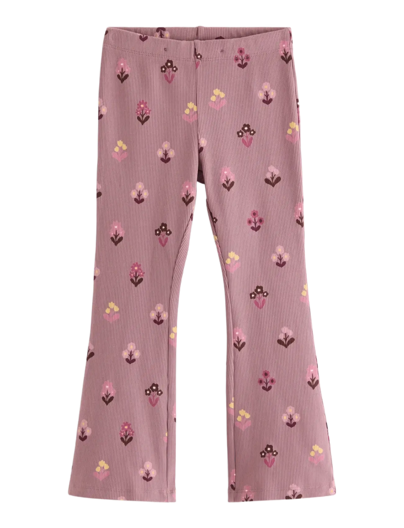 Lindex Flared ribbed leggings - Tagasi kooli - DUSTY LILAC / purple