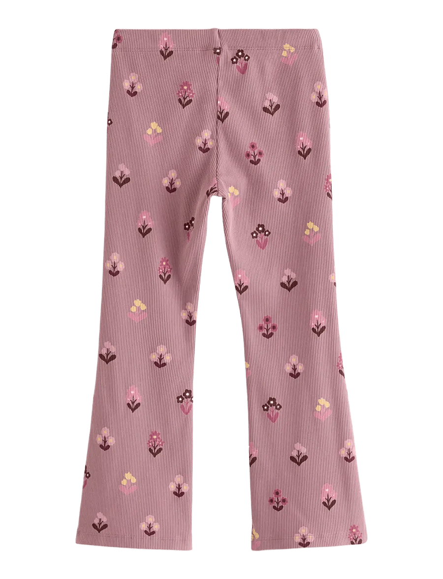 Lindex - Flared ribbed leggings - leggings - dusty lilac - 2