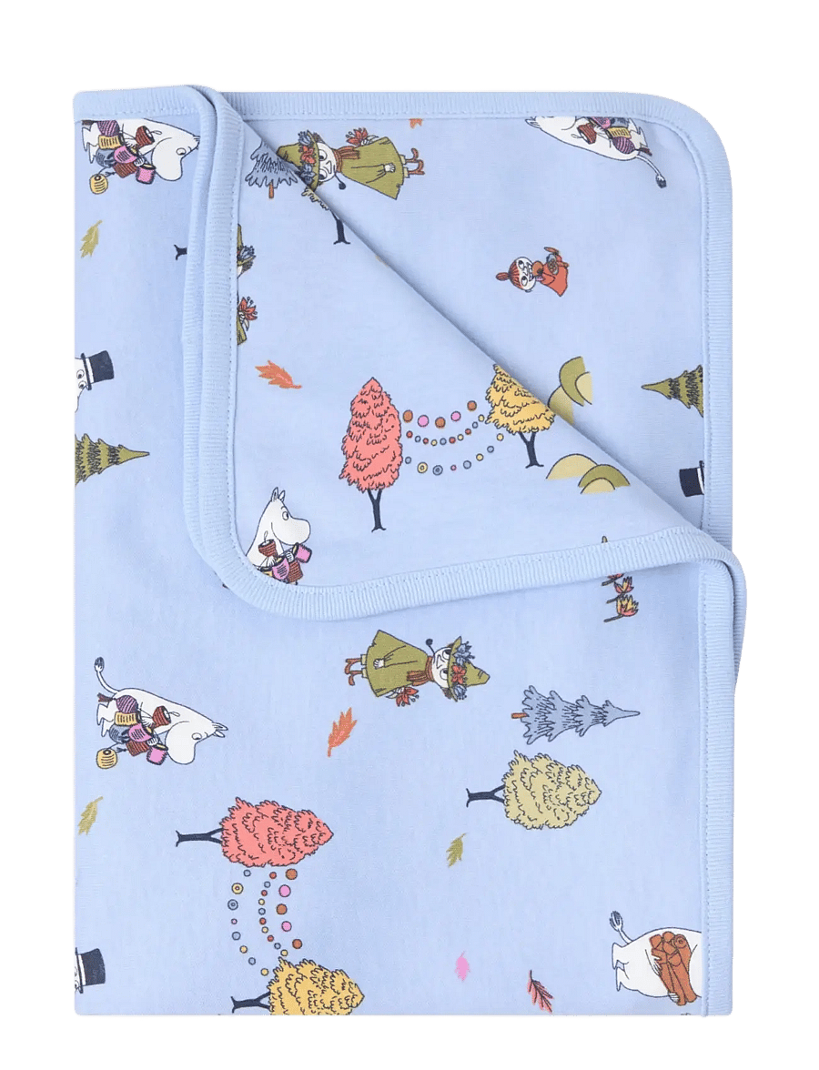 Lindex - Baby blanket with Moomin - babytæpper - light blue - 0