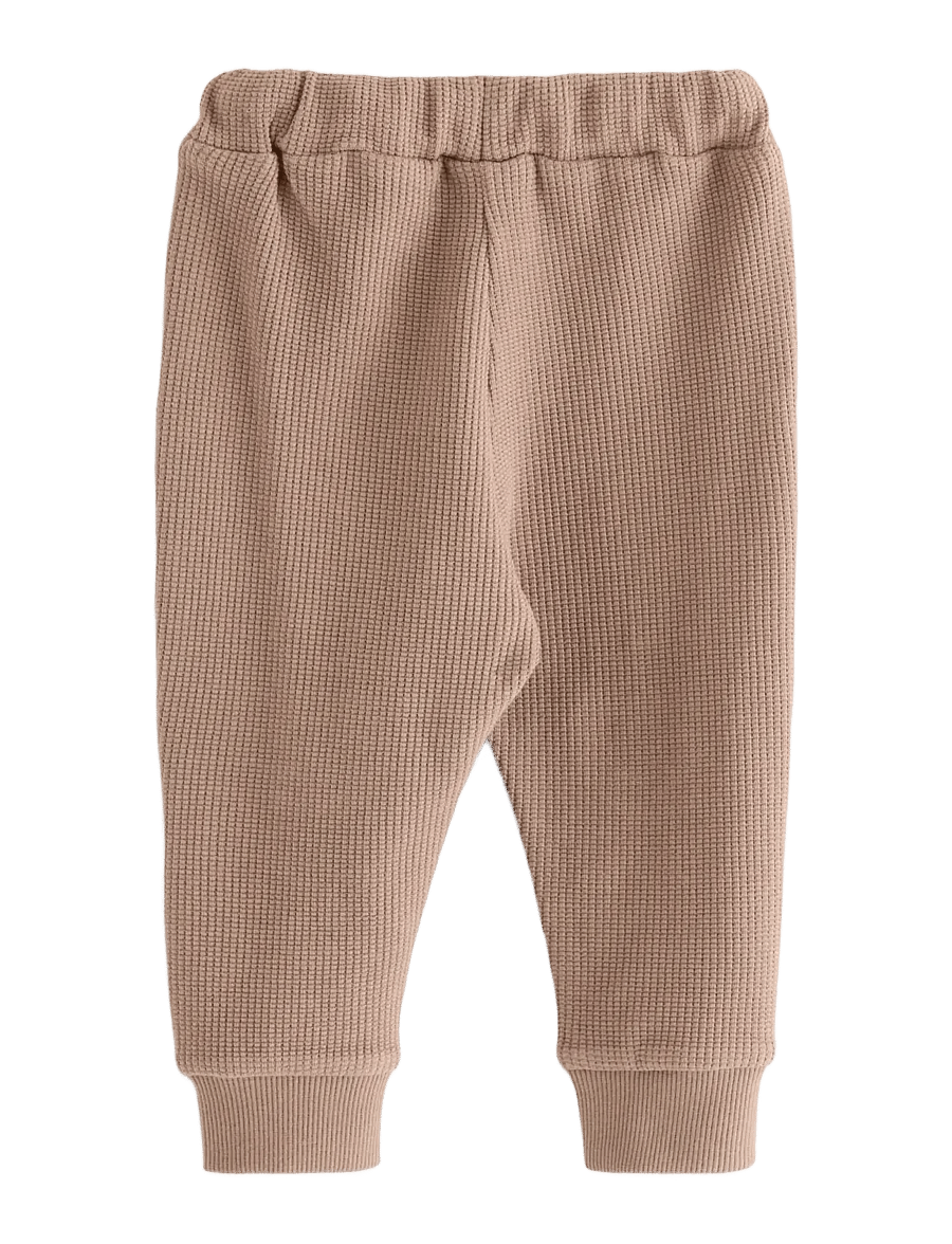 Lindex - Waffled joggers - jogginghosen - light dusty brown - 1