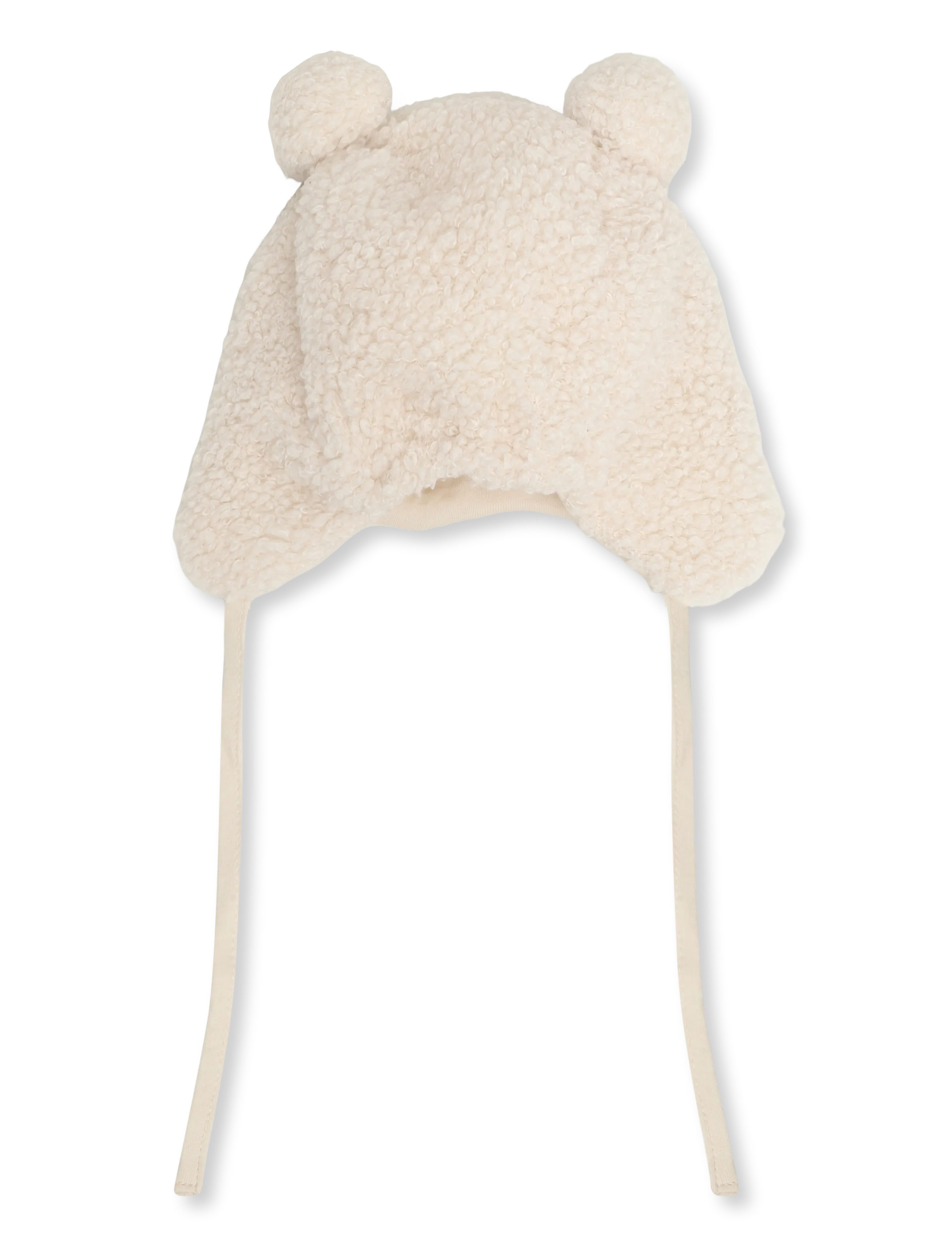 Lindex - Cap pile w ears embr face - babymützen - light beige - 1