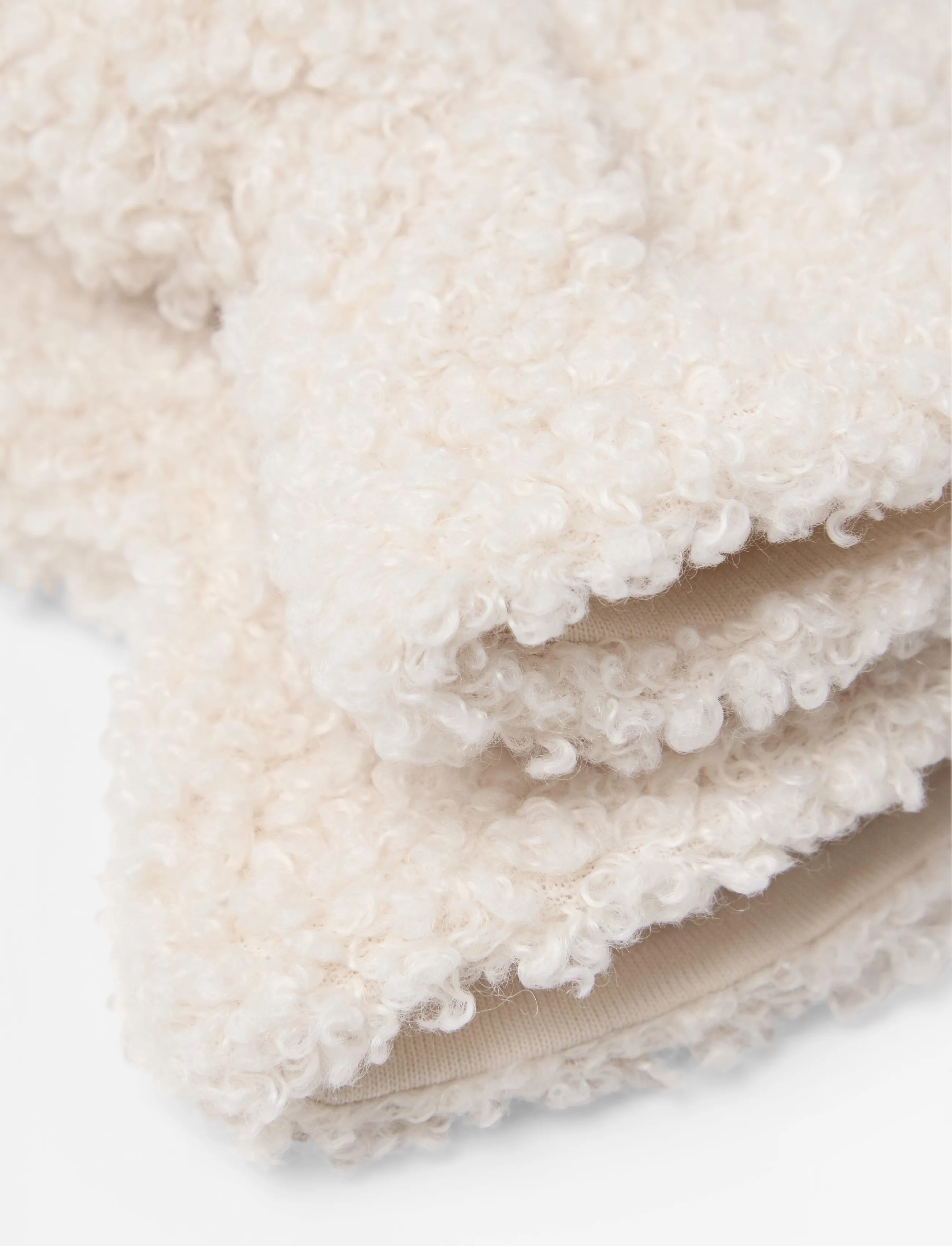 Lindex - Mittens in pile - handsker - light beige - 2