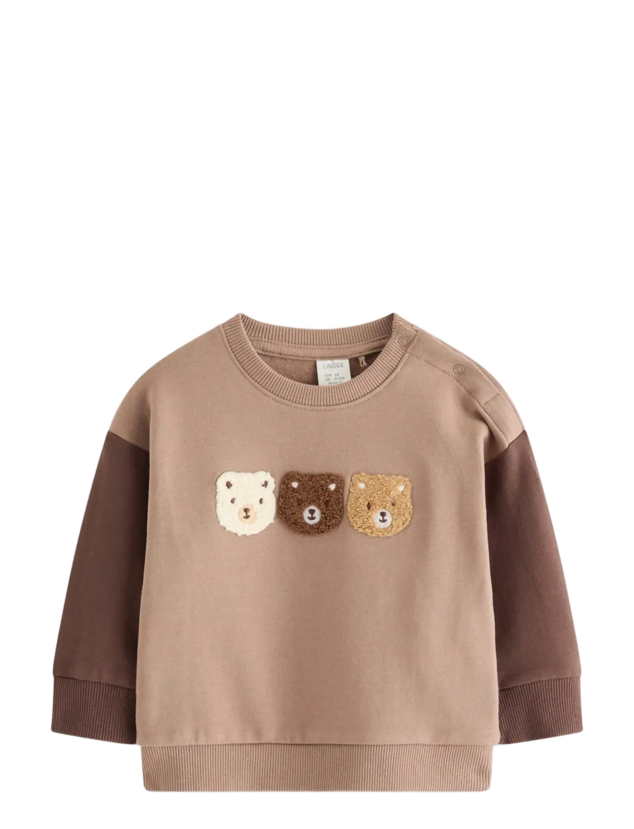 Lindex Sweatshirt With Brushed Inside, 86, Brown, Sweatshirts & Hættetrøjer > Sweatshirts, Børn