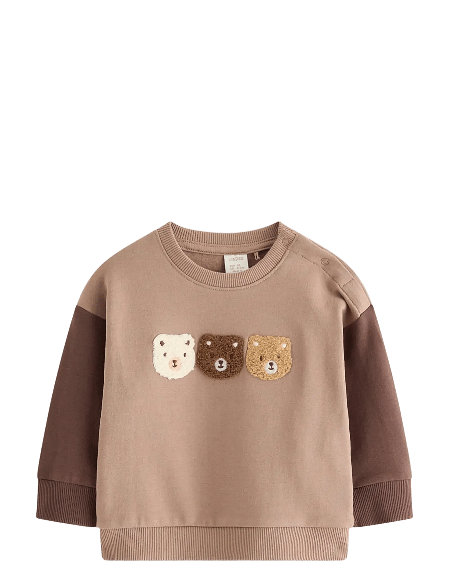 Lindex - Sweatshirt with brushed inside - sweatshirts - light dusty brown - 0