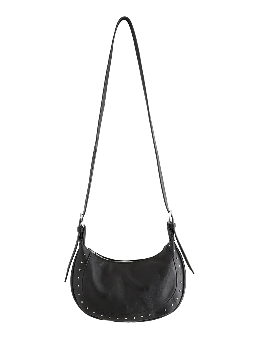 Lindex - Bag with studs in imitation leather - moetrendid - black - 0
