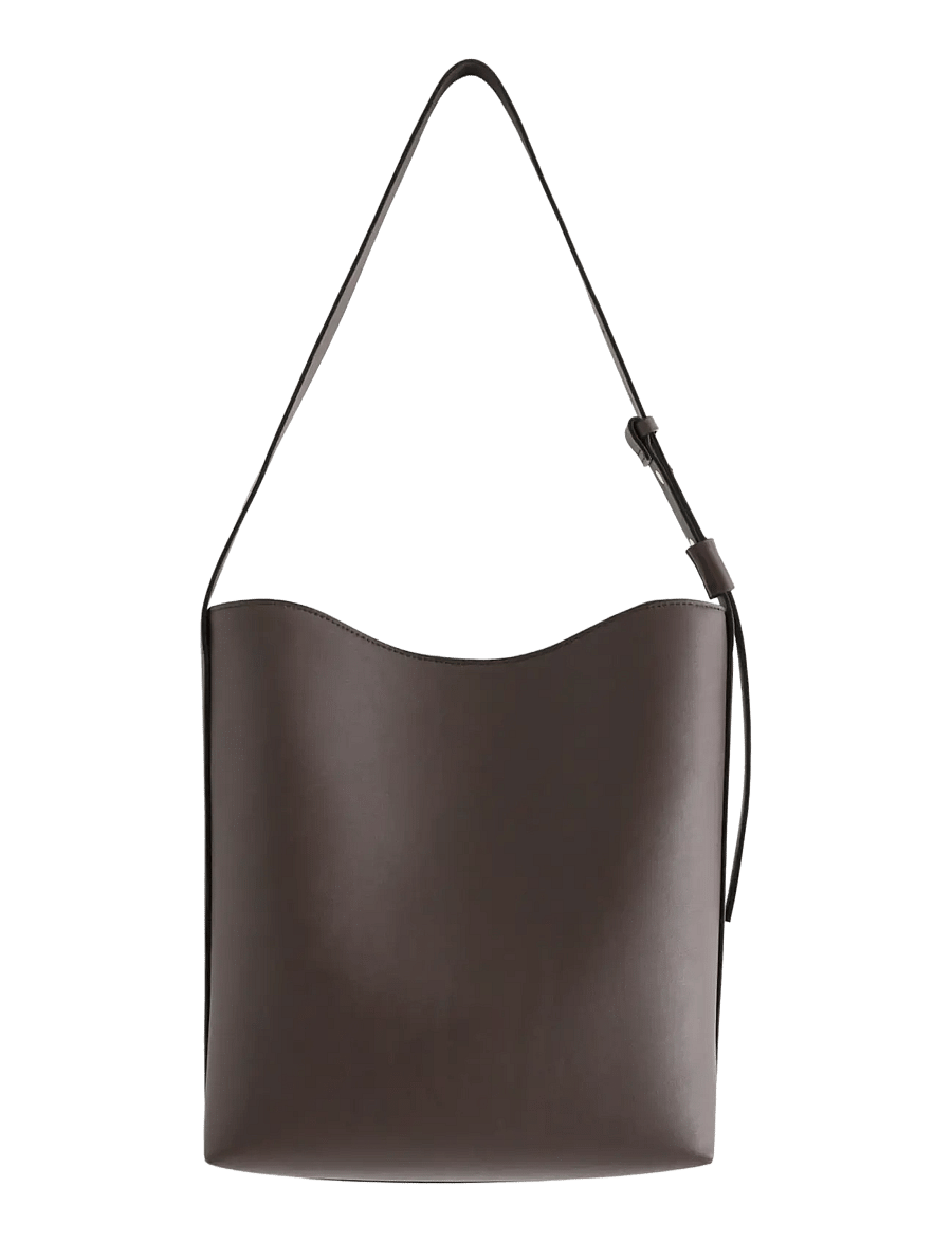 Lindex - Shopper in imitation leather - shoppere - dark brown - 1