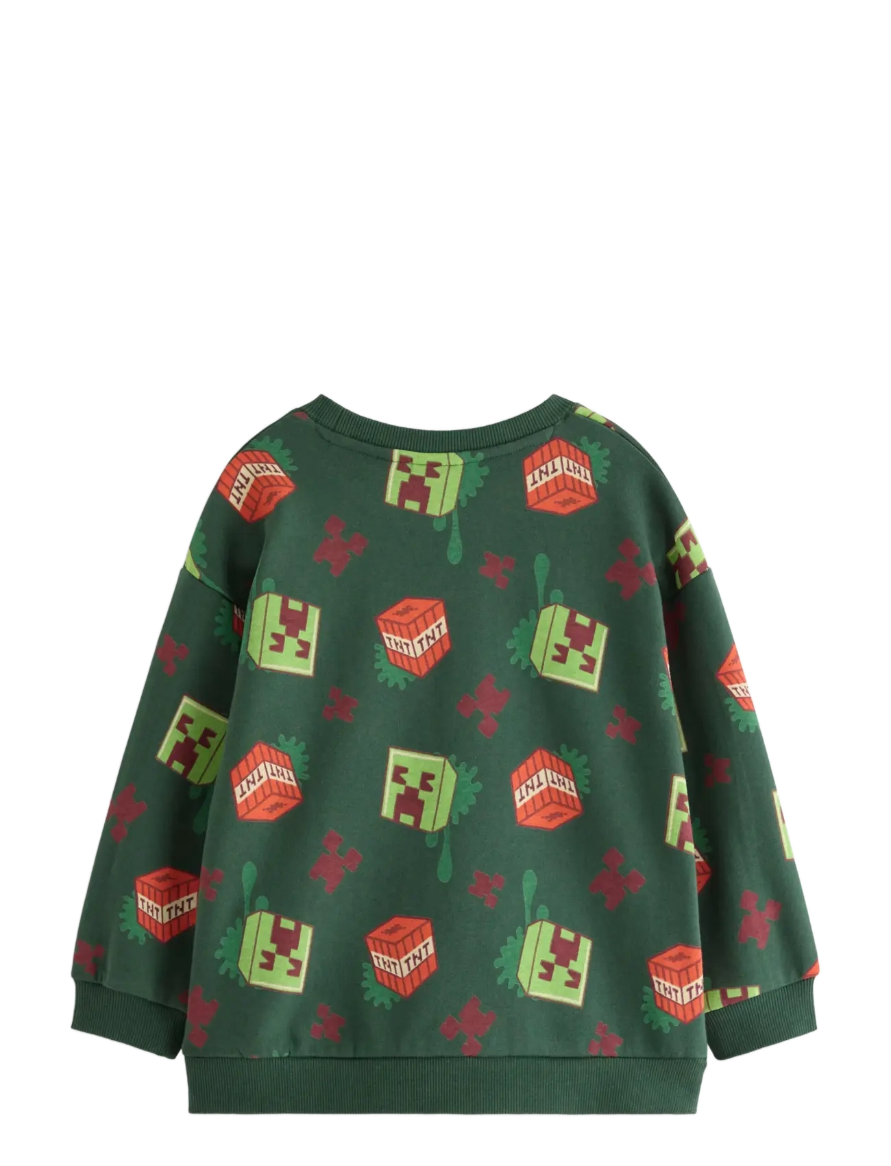 Lindex - Minecraft sweatshirt with brushed inside - dressipluusid - dark dusty green - 2