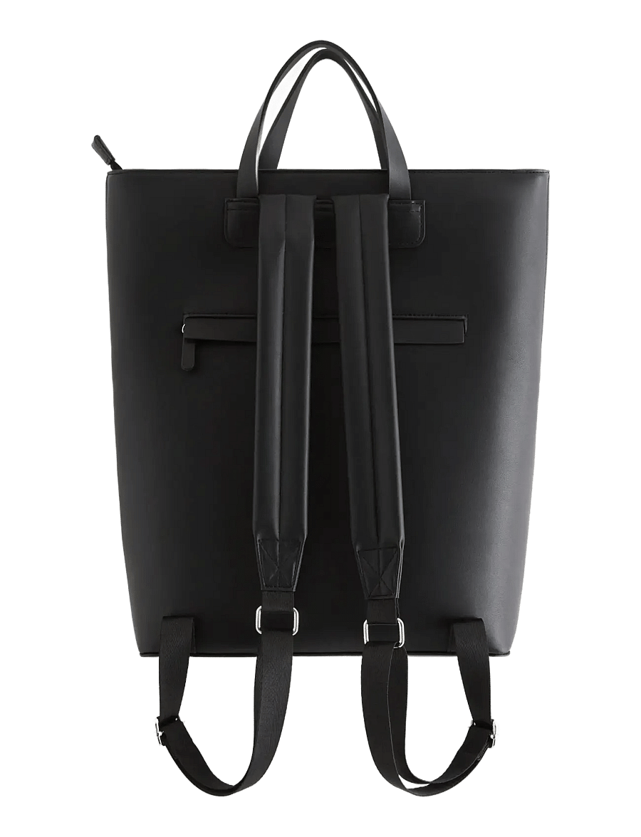 Lindex - Backpack in imitation leather - mados tendencijos - black - 1