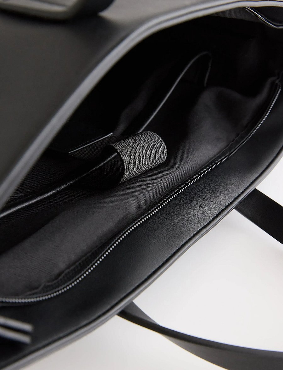 Lindex - Backpack in imitation leather - mados tendencijos - black - 2