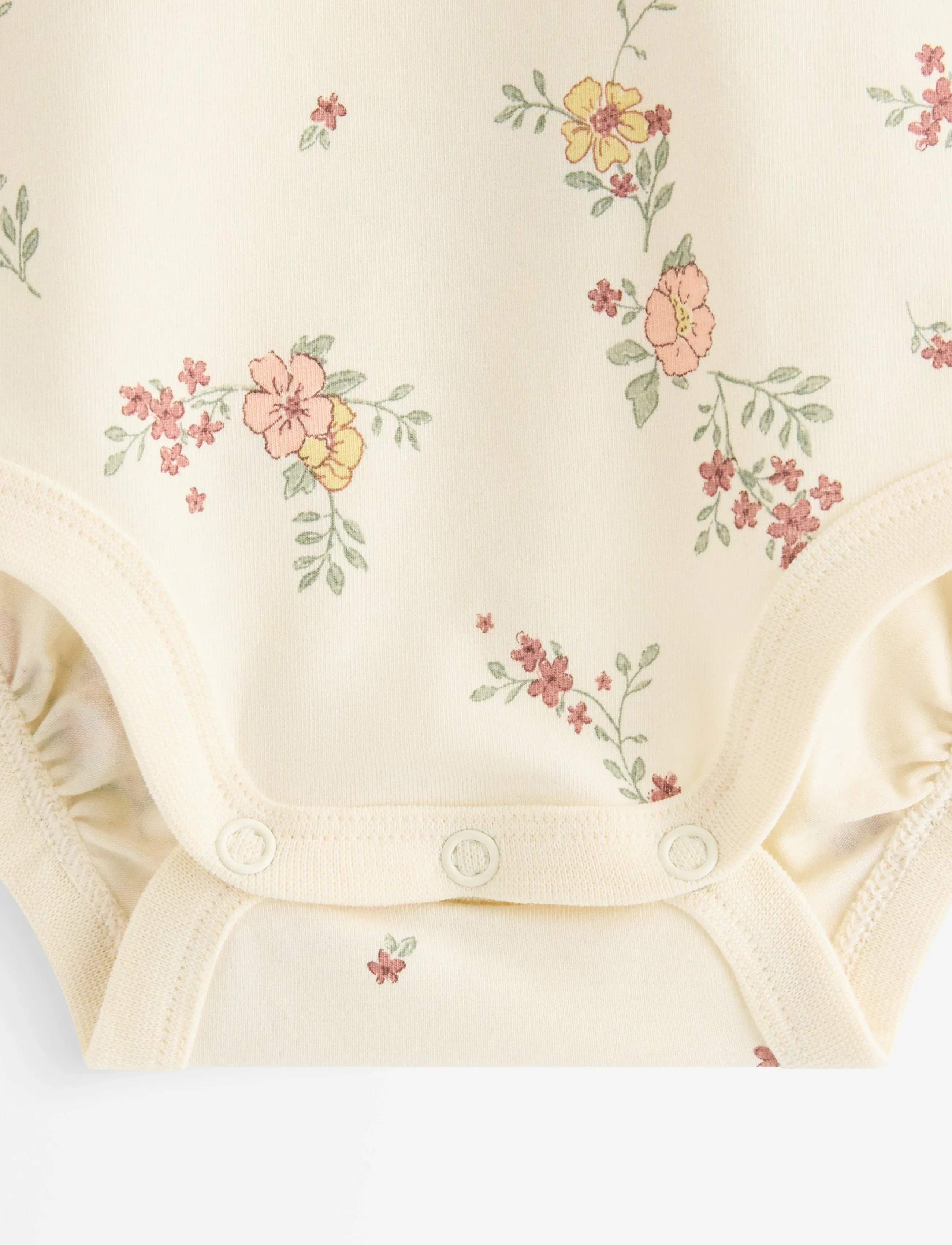 Lindex - Long-sleeved bodysuit with flowers - white - 2