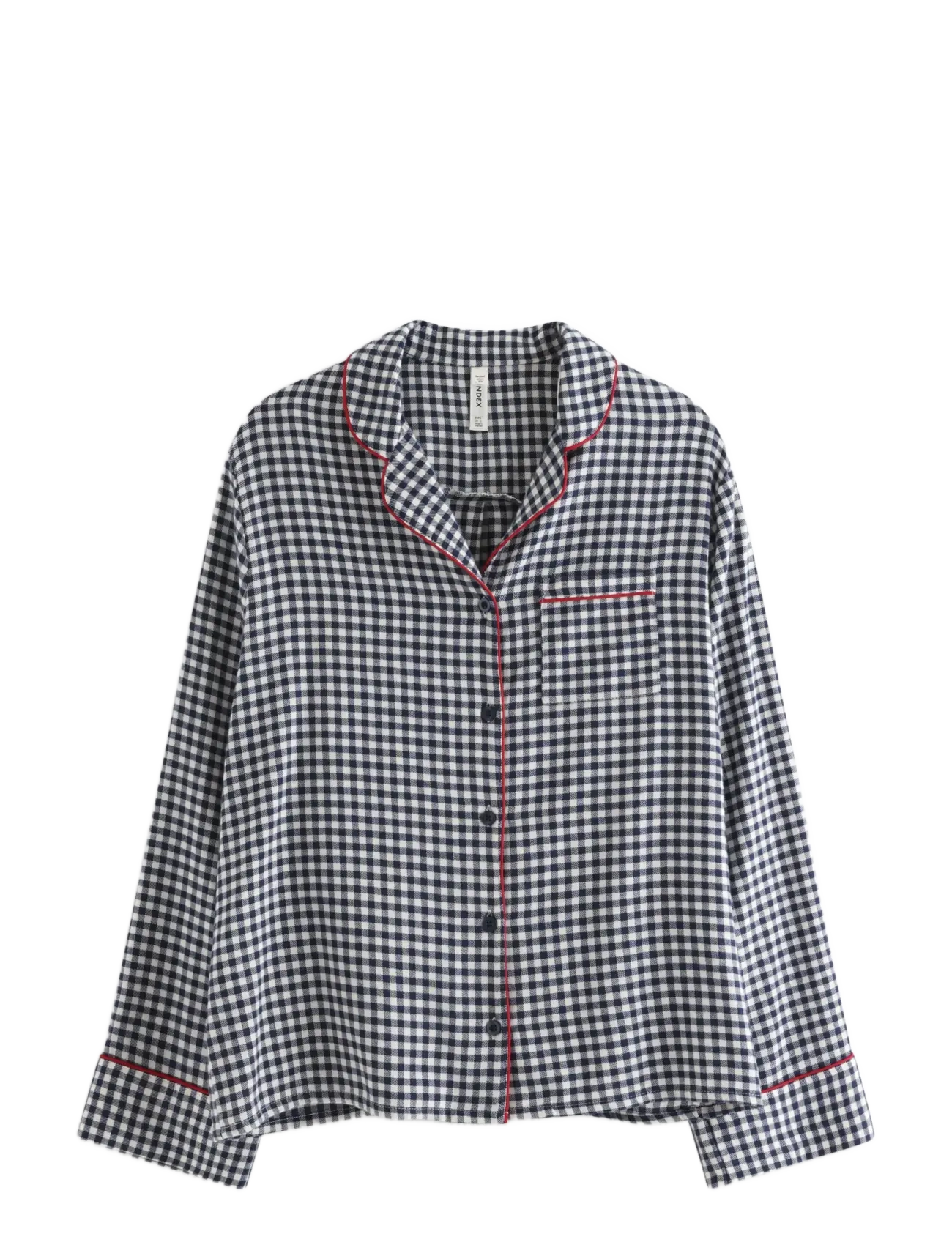 Lindex Pyjama shirt in flannel - Särgid - NAVY / navy