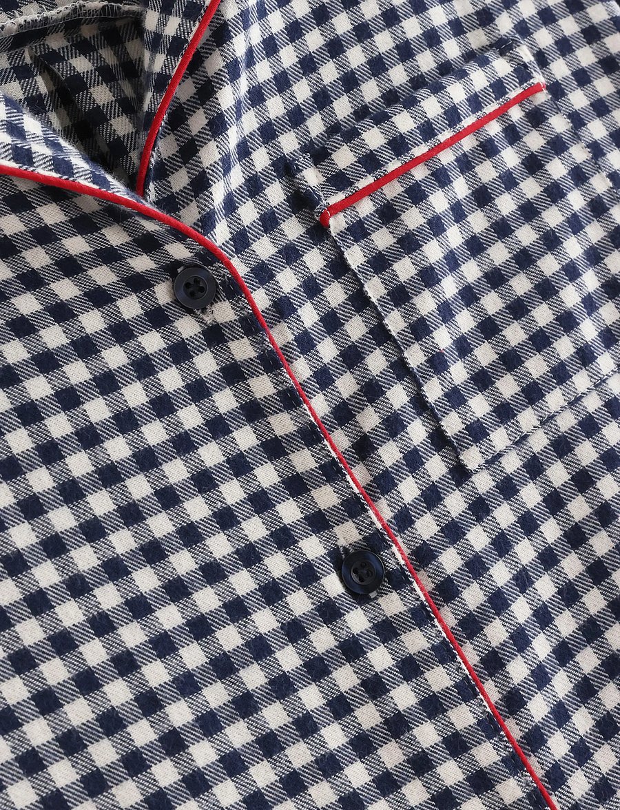 Lindex - Pyjama shirt in flannel - langärmlige hemden - navy - 2