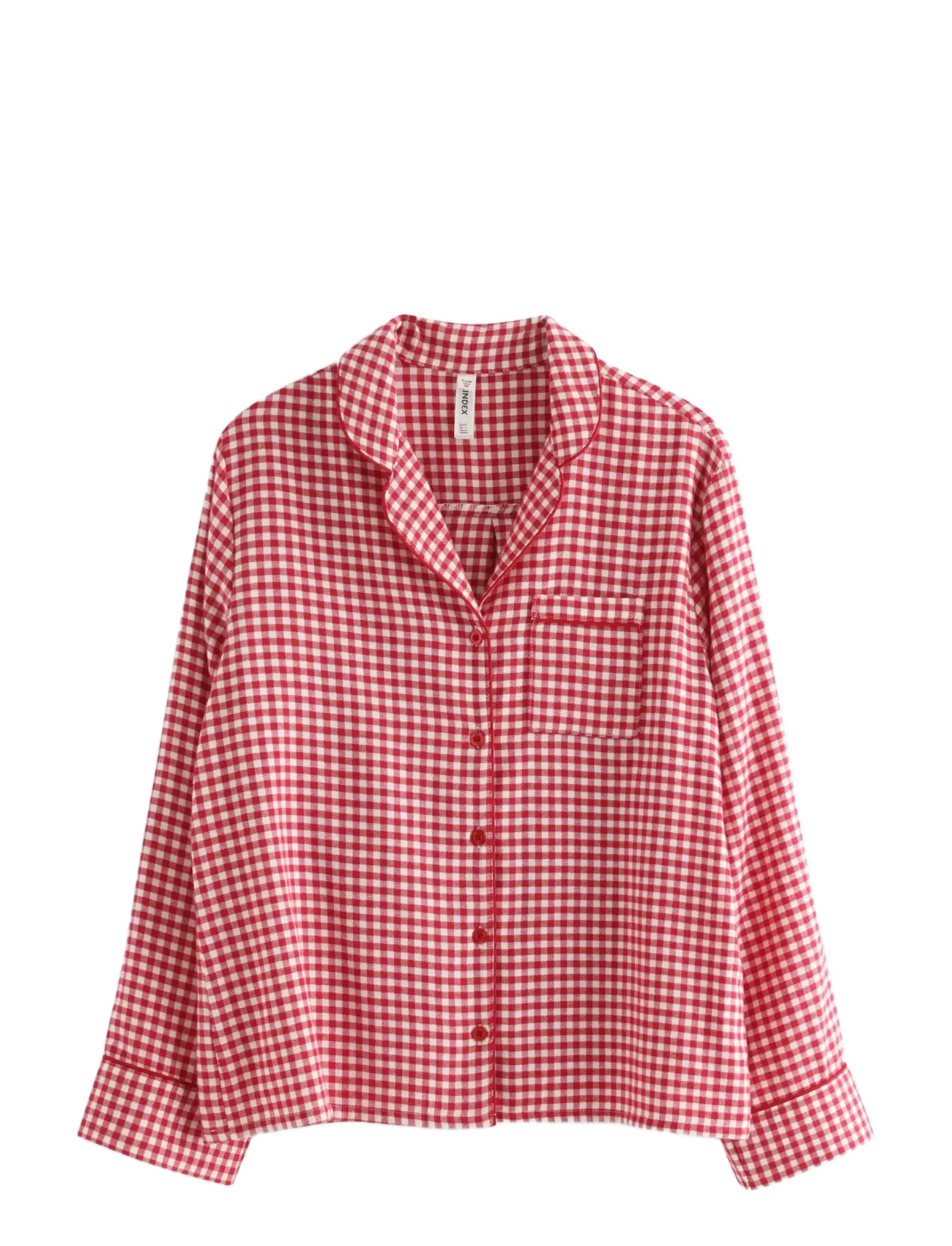 Lindex Pyjama shirt in flannel - Kleidung - RED / red