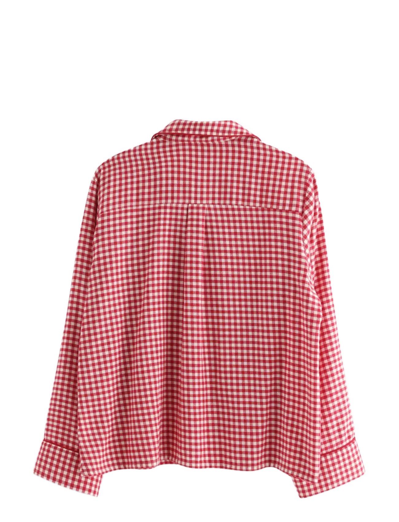 Lindex - Pyjama shirt in flannel - red - 1