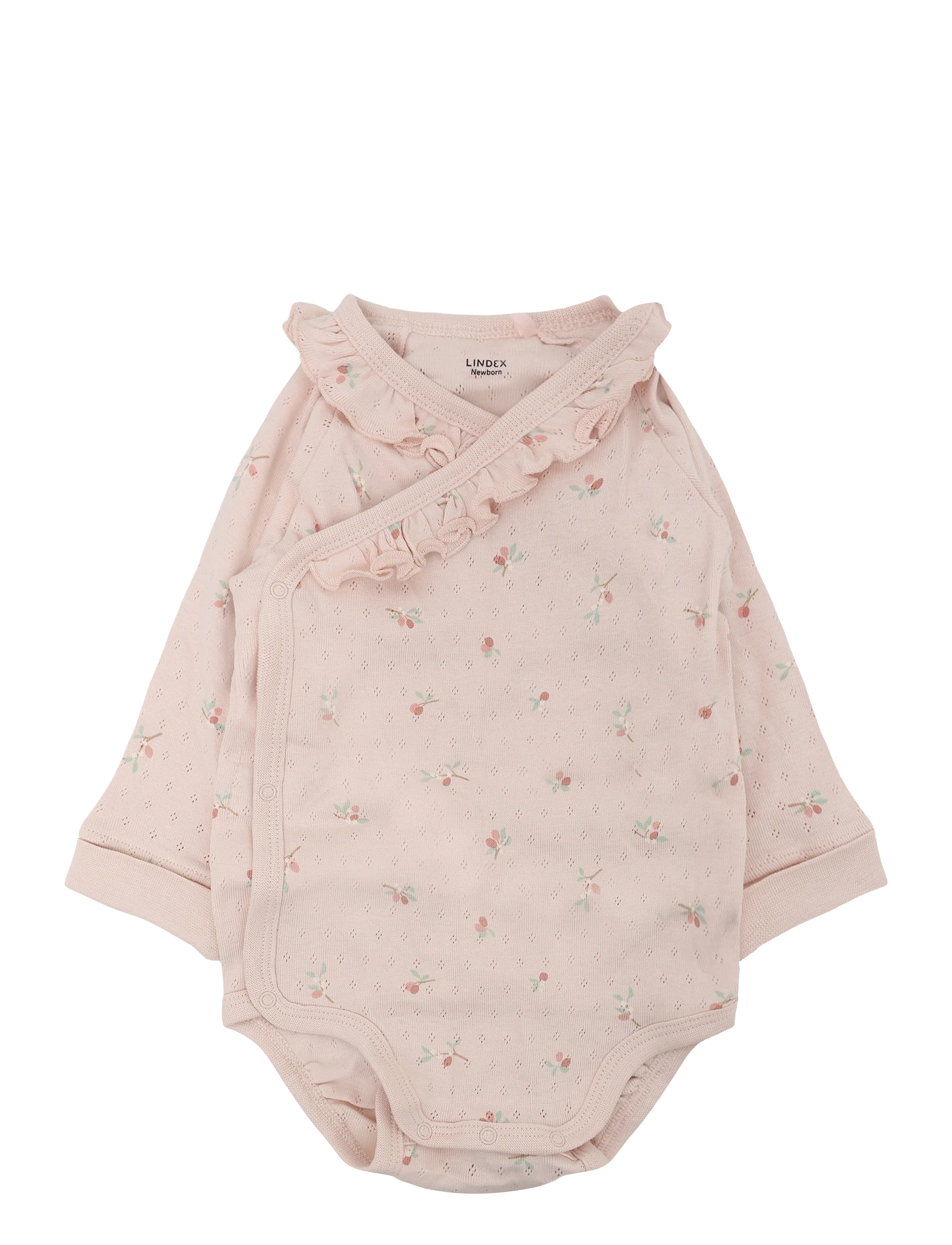 Lindex Body wrap pointelle w frill ao - New Arrivals - LIGHT PINK / pink/rose