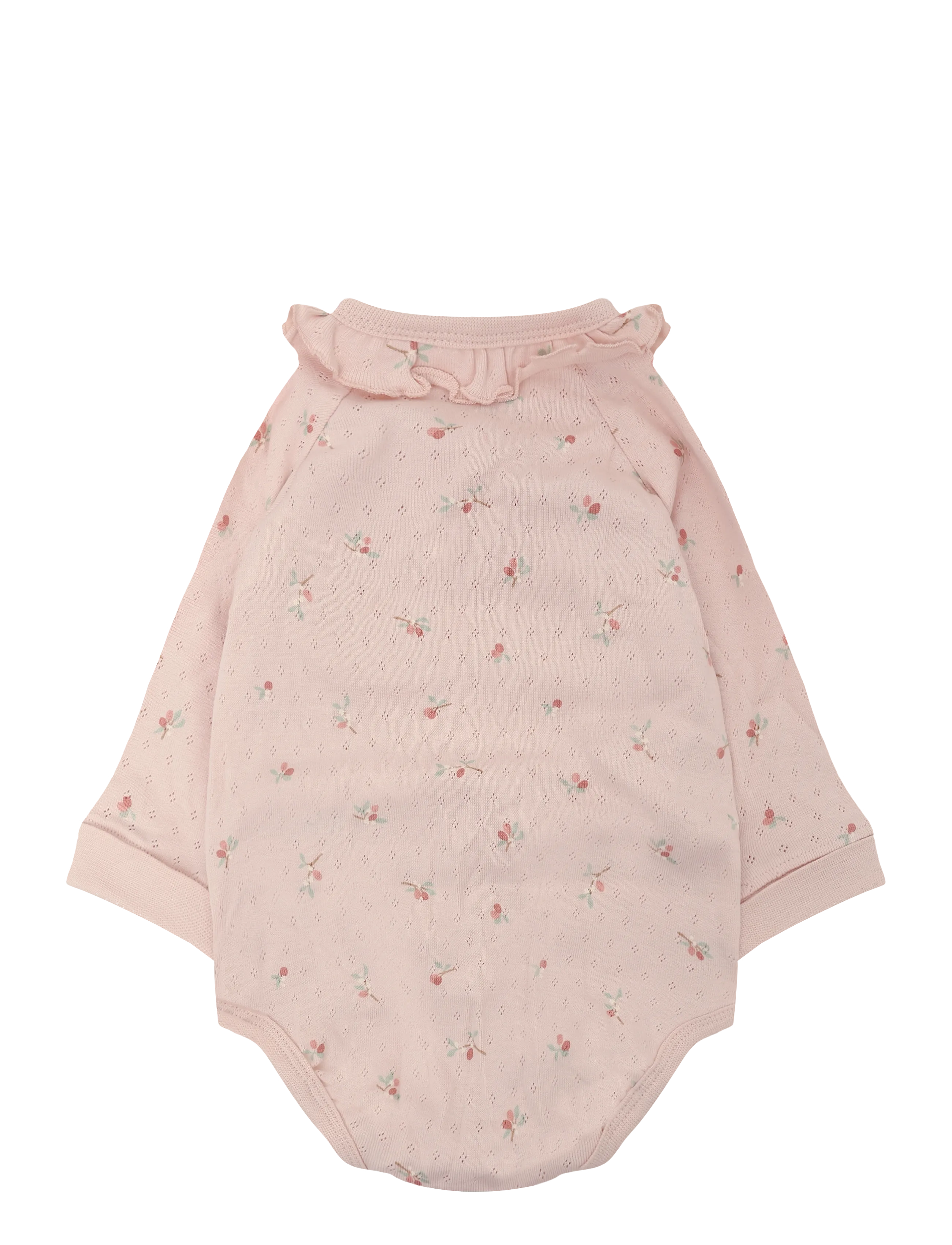 Lindex - Body wrap pointelle w frill ao - light pink - 1