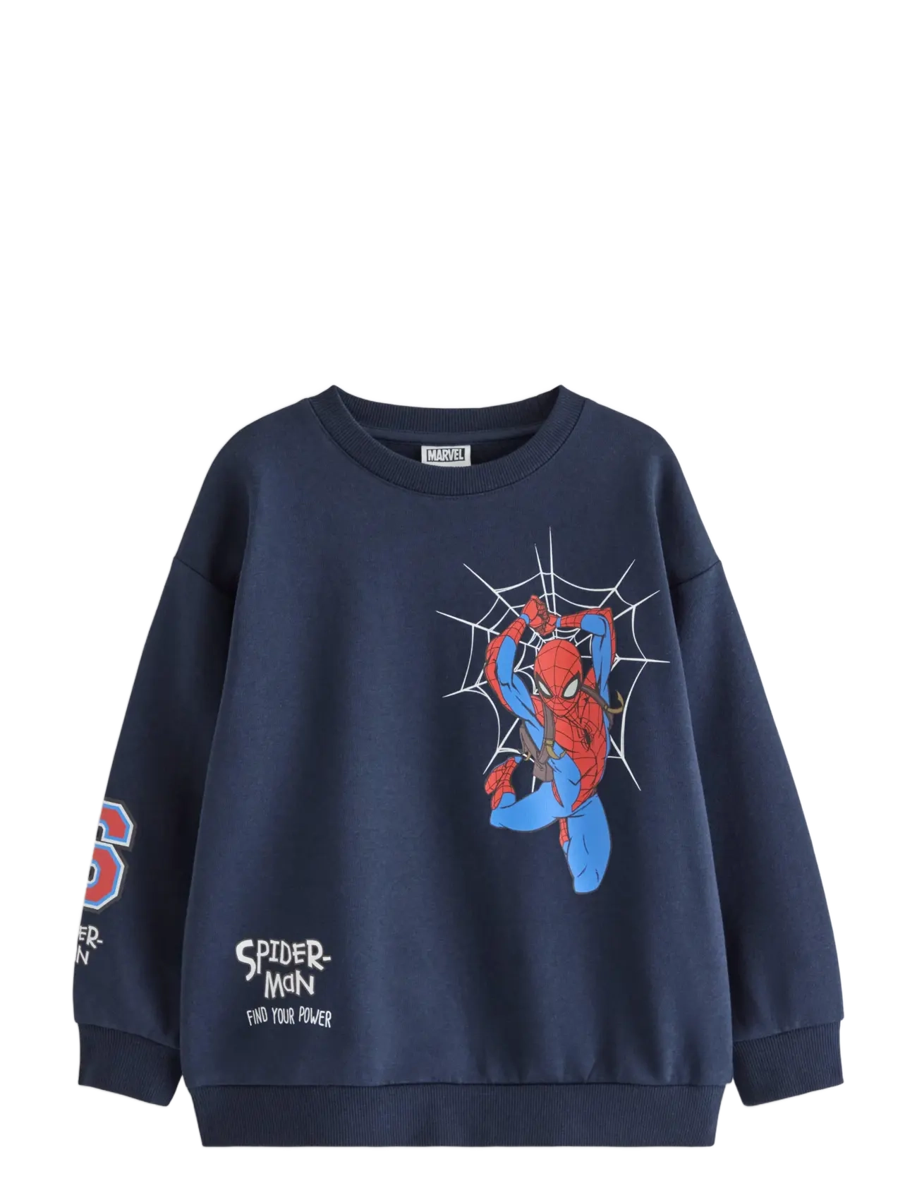 Lindex Spider-Man sweatshirt with brushed inside - Tagasi kooli - NAVY / navy