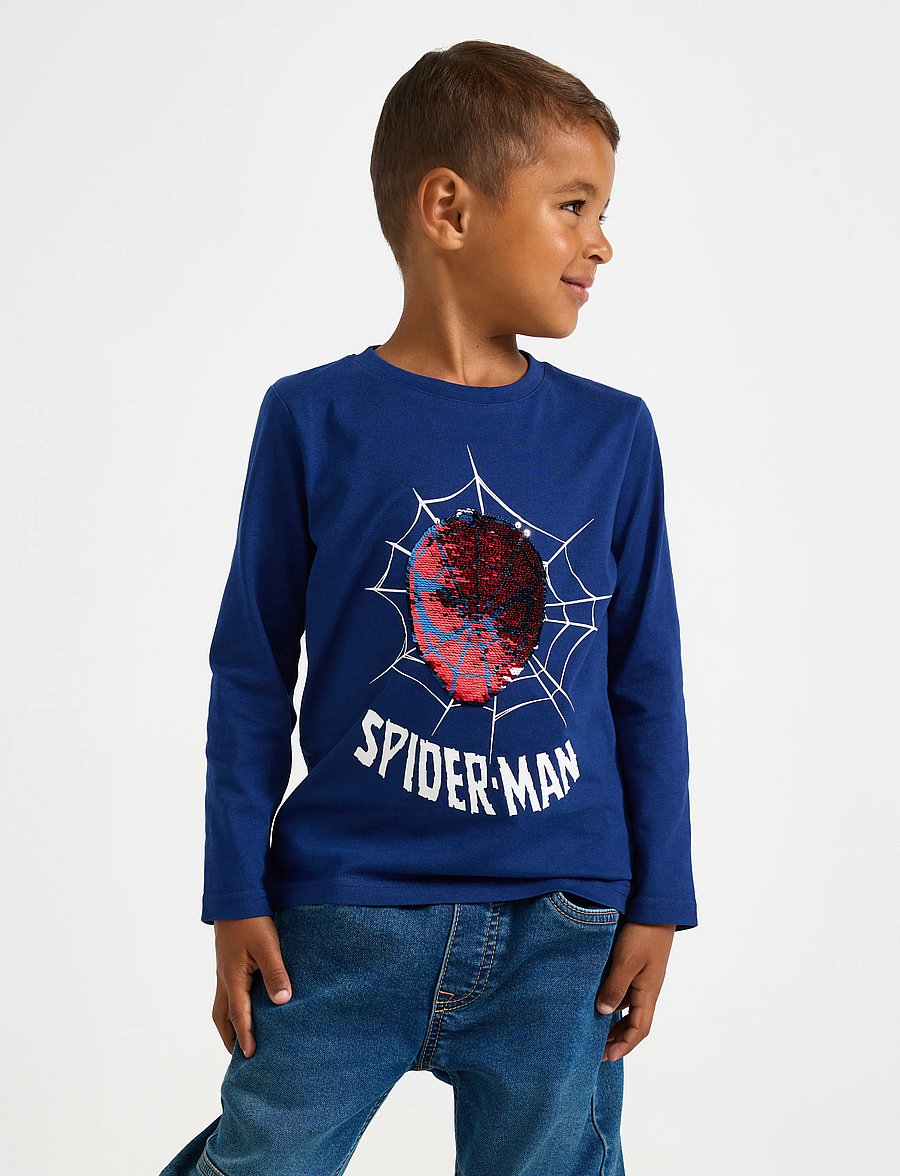 Lindex - Spider-Man long-sleeved top - dark blue - 0