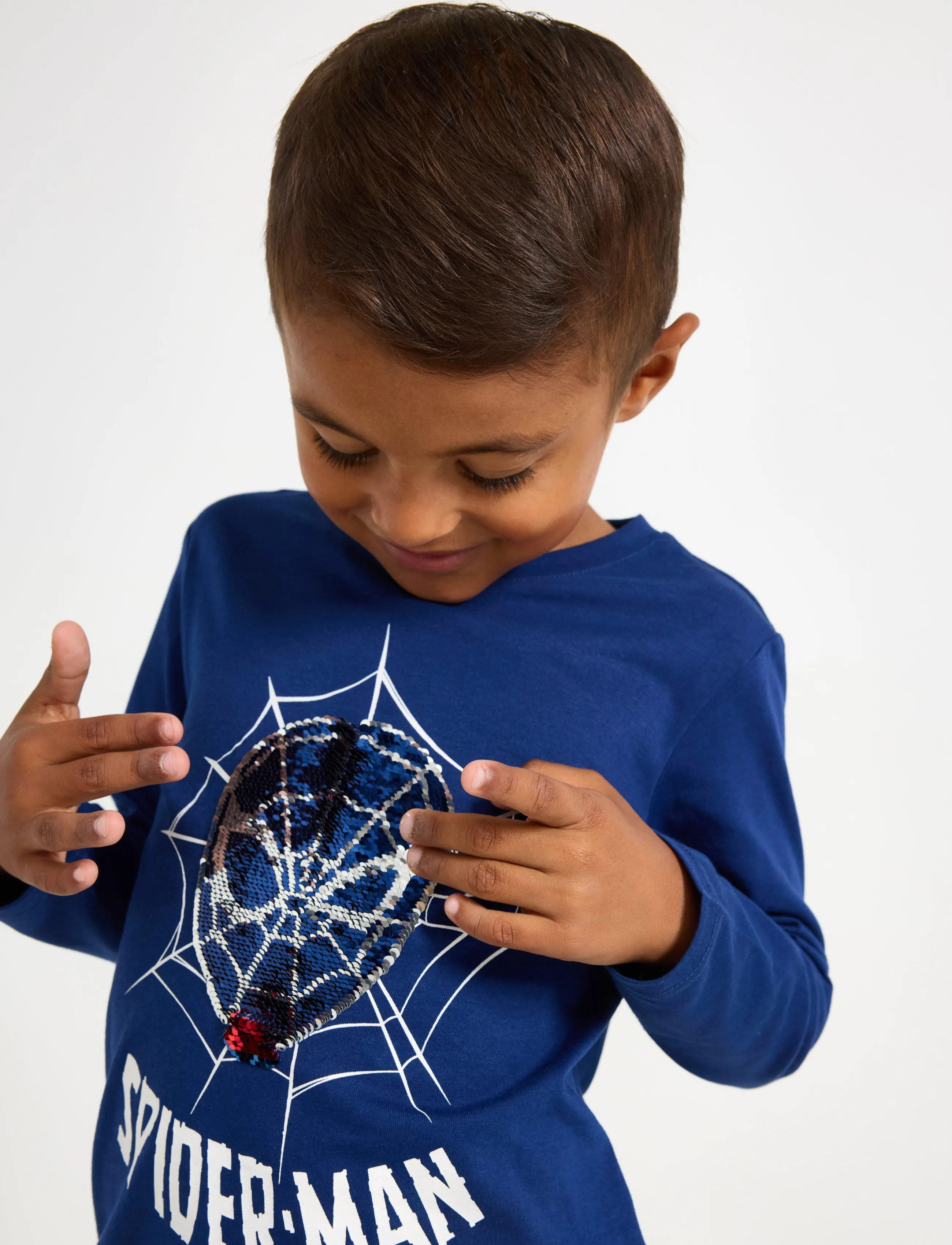 Lindex - Spider-Man long-sleeved top - dark blue - 4