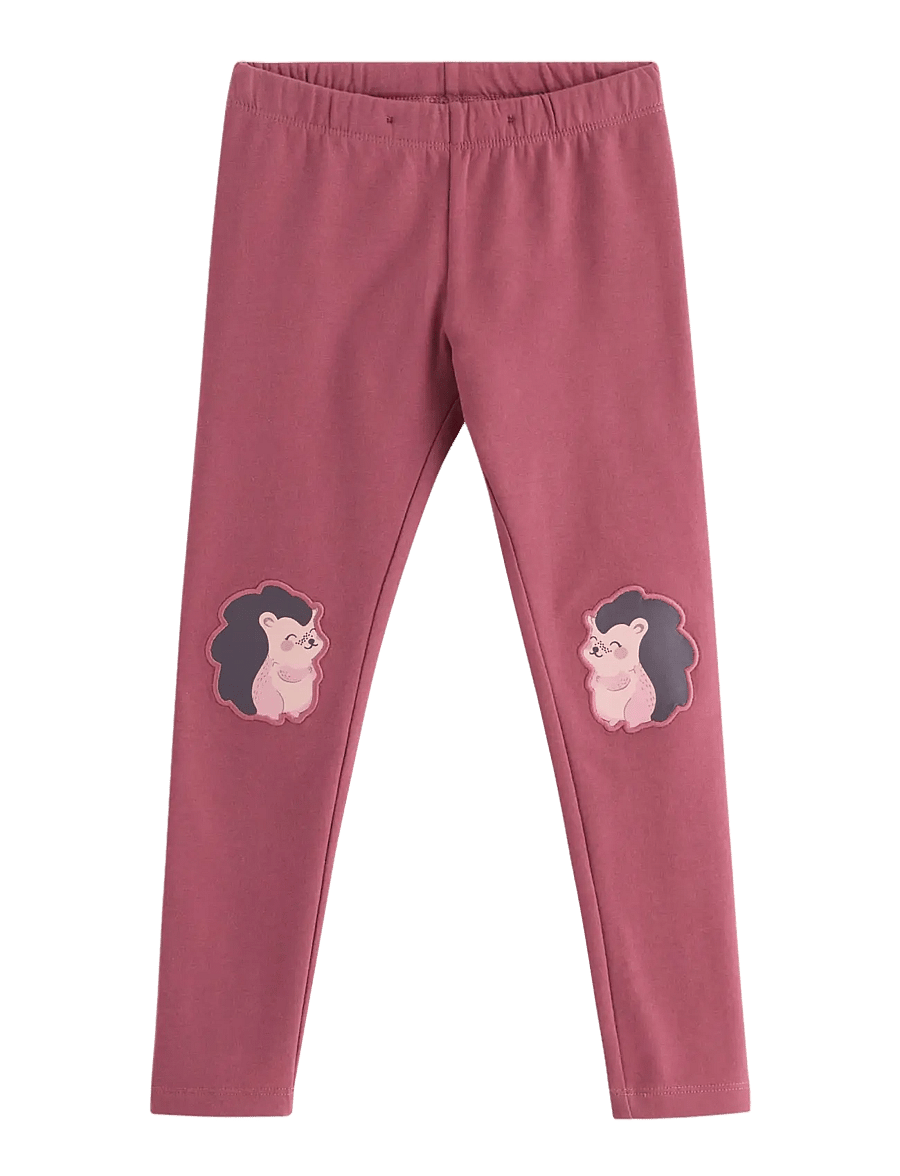Lindex - Leggings with brushed inside - leggings - dark dusty pink - 0