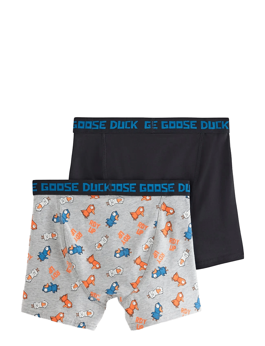 Lindex - 2-pack Goose goose duck boxer shorts - black - 1