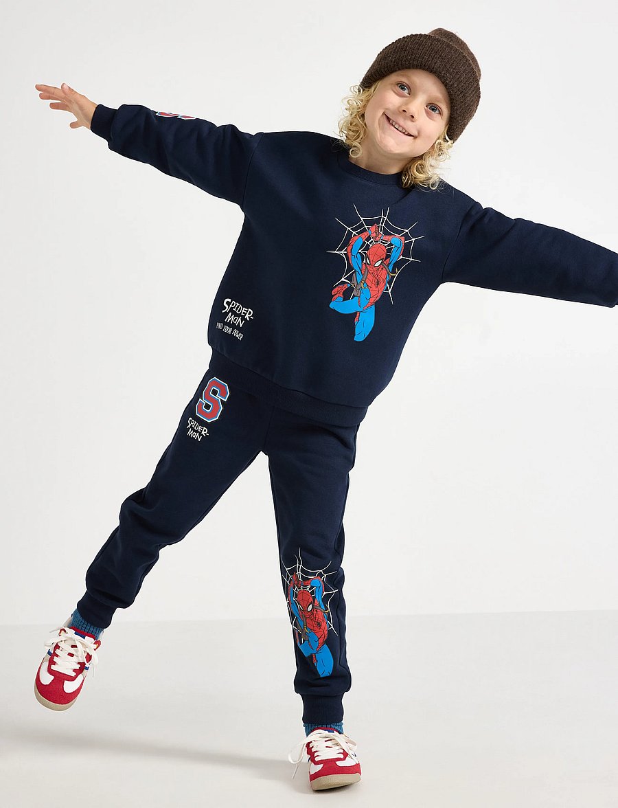 Lindex - Spider-Man joggers - jogginghosen - navy - 0
