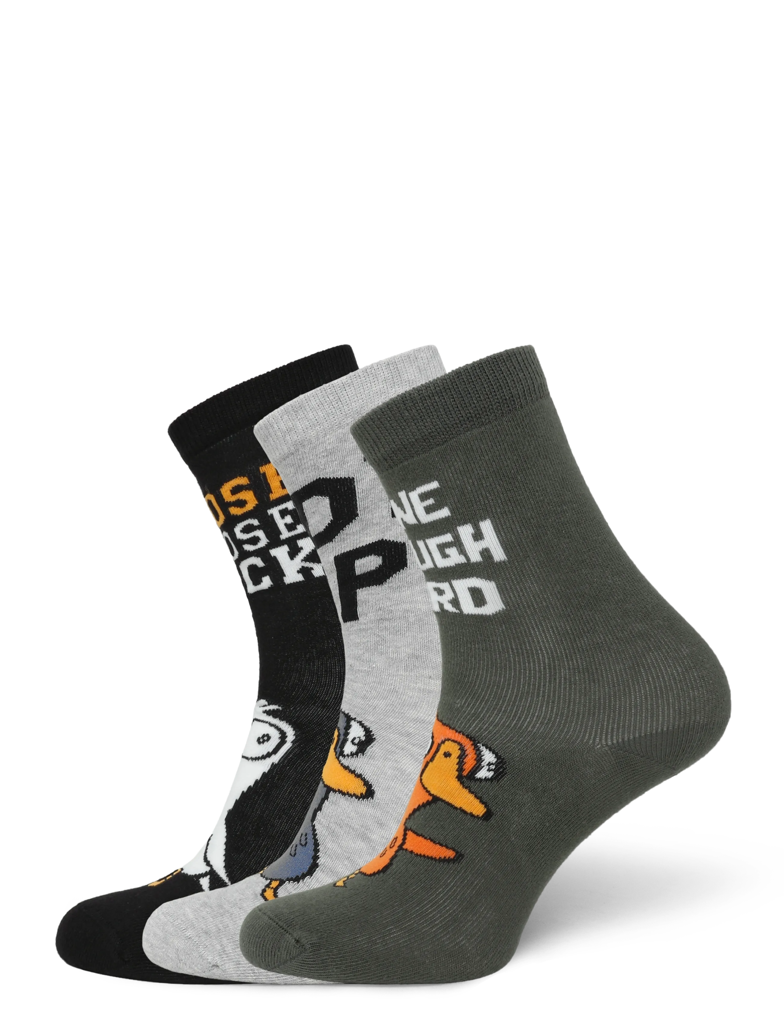 Lindex 3-Pack Socks With Goose Goose Duck, 37/39, Black, Sokker & Strømpebukser > Sokker, Børn