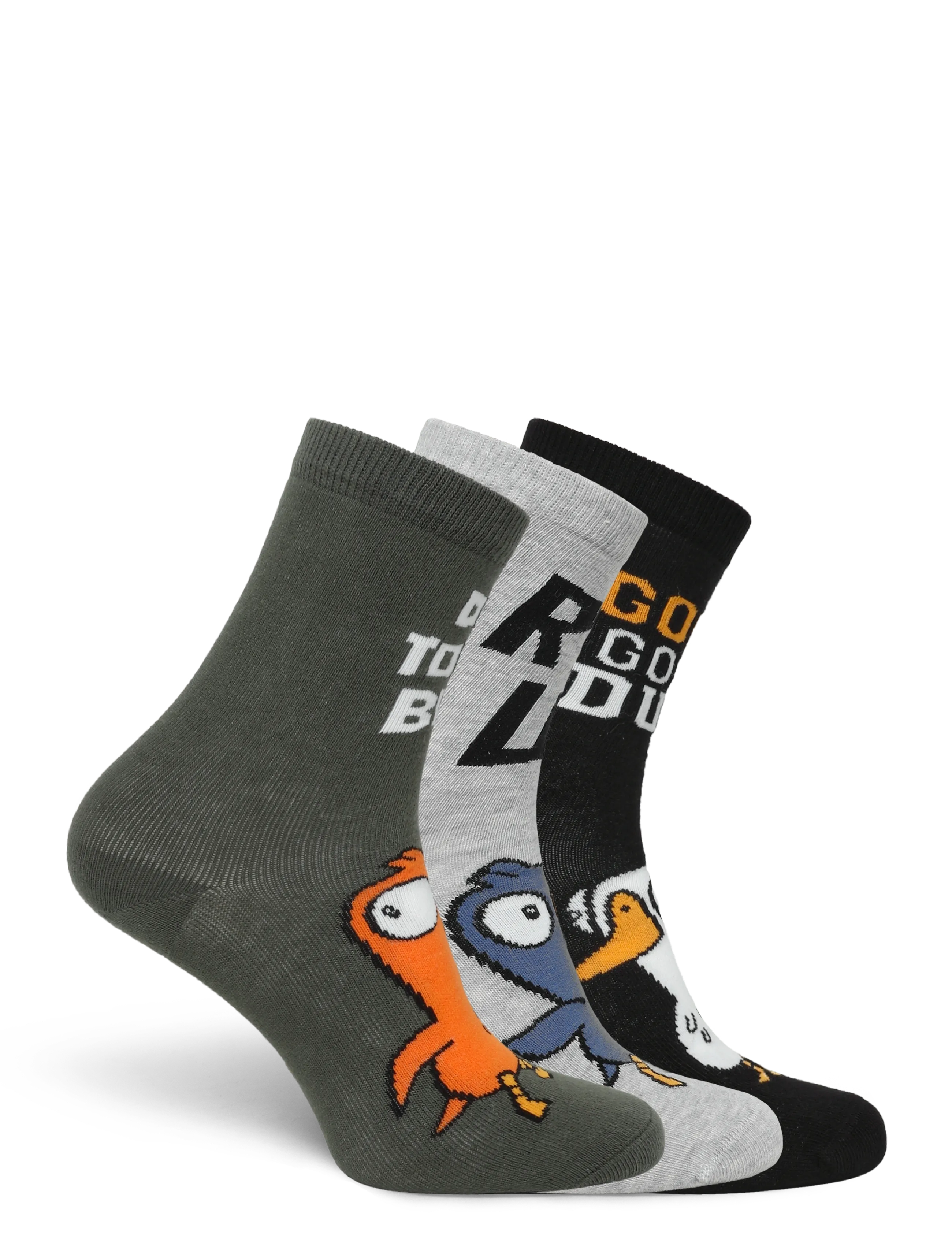 Lindex - 3-pack socks with Goose goose duck - strümpfe - black - 1