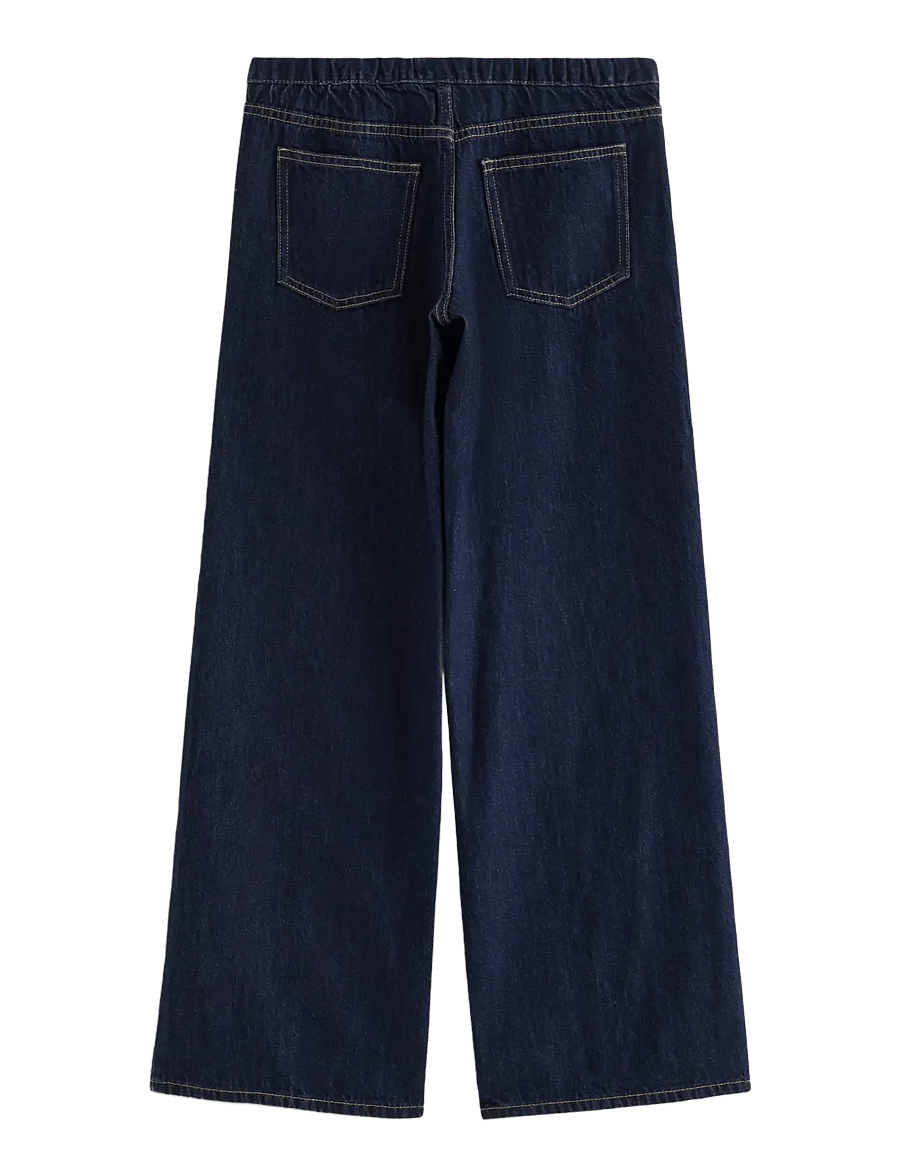 Lindex - Wide denim trousers with regular waist - hosen mit weitem bein - dark denim - 2