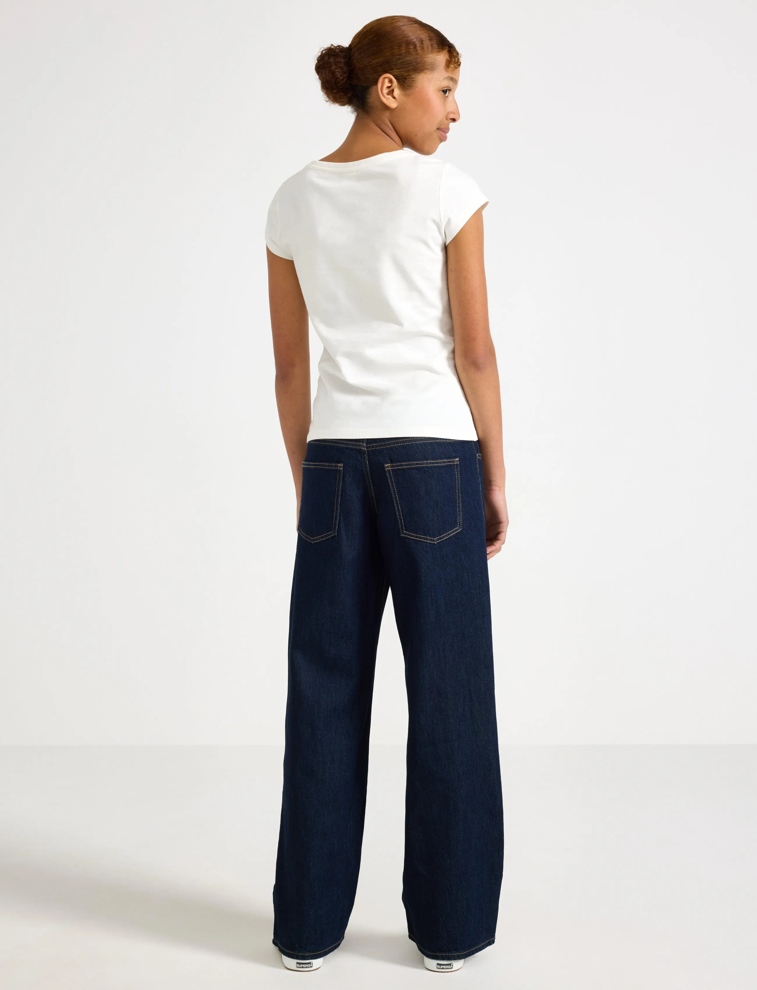 Lindex - Wide denim trousers with regular waist - vida jeans - dark denim - 3