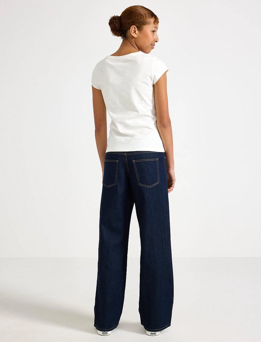 Lindex - Wide denim trousers with regular waist - hosen mit weitem bein - dark denim - 3