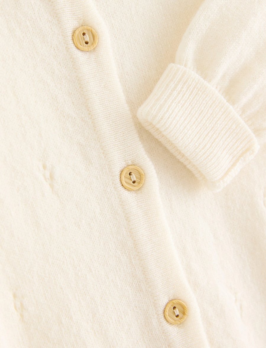 Lindex - Onesie in merino wool - kombinesoonid - white - 2