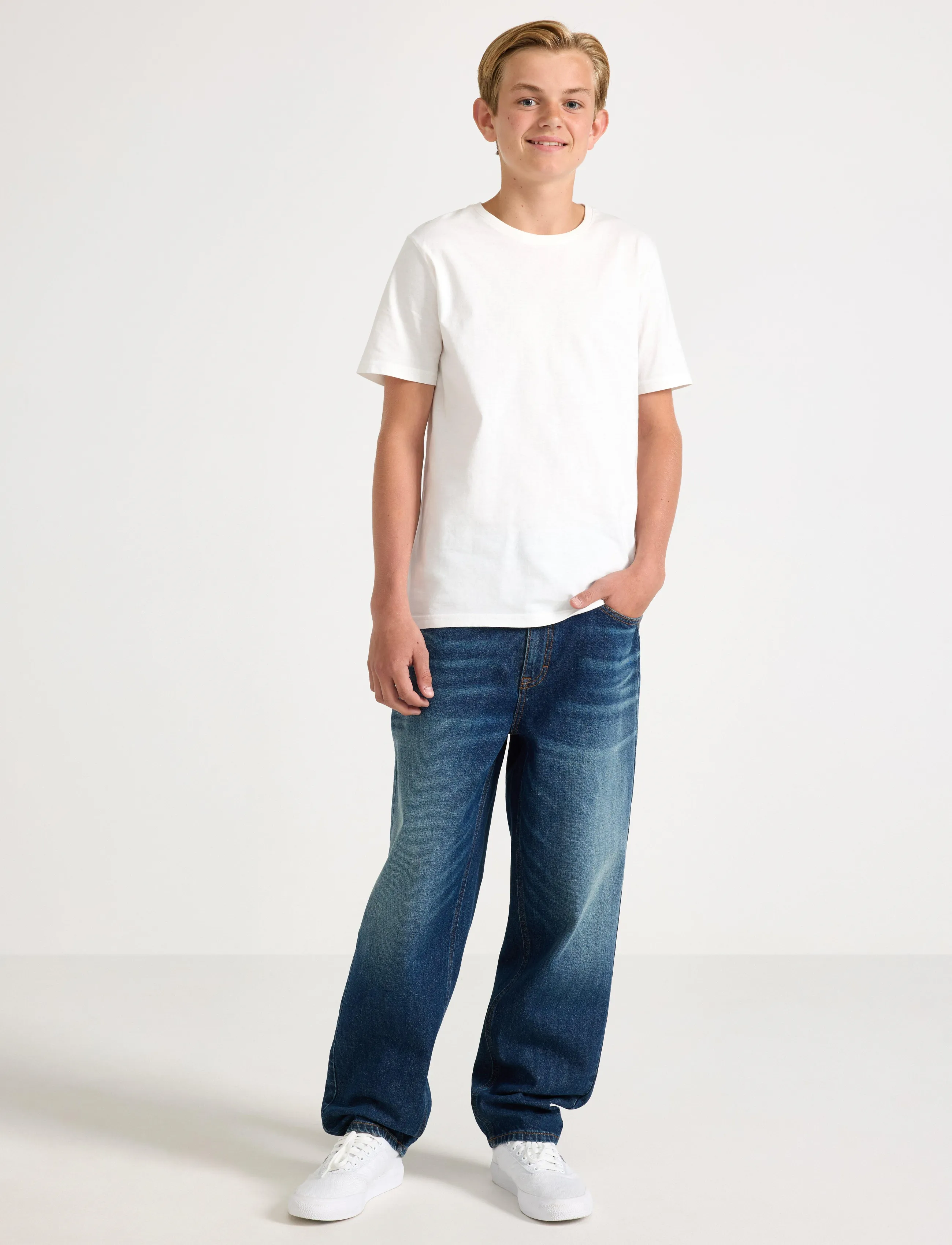 Lindex Baggy jeans with regular waist - Jeans - DARK DENIM / navy