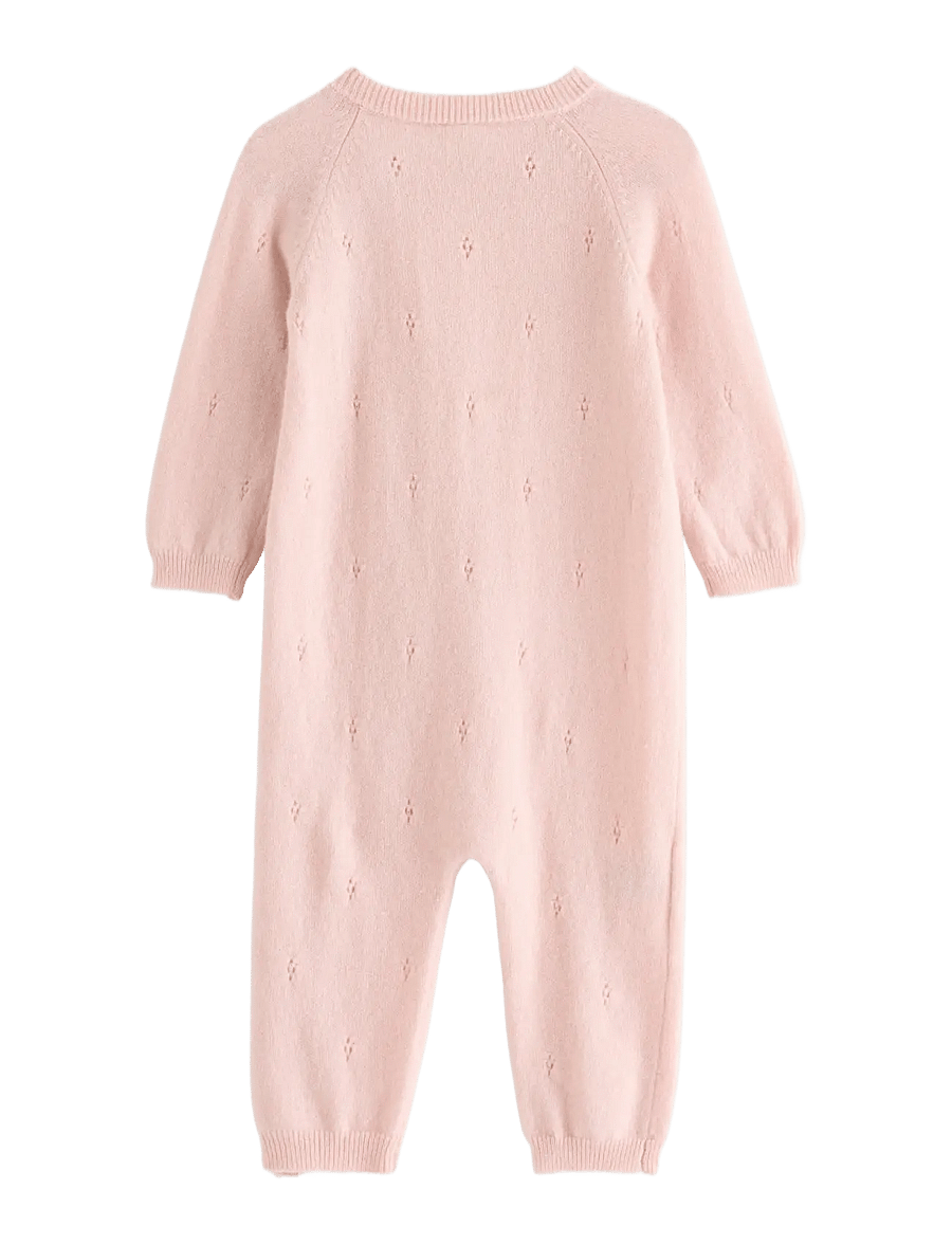 Lindex - Onesie in merino wool - kombinesoonid - light dusty pink - 1