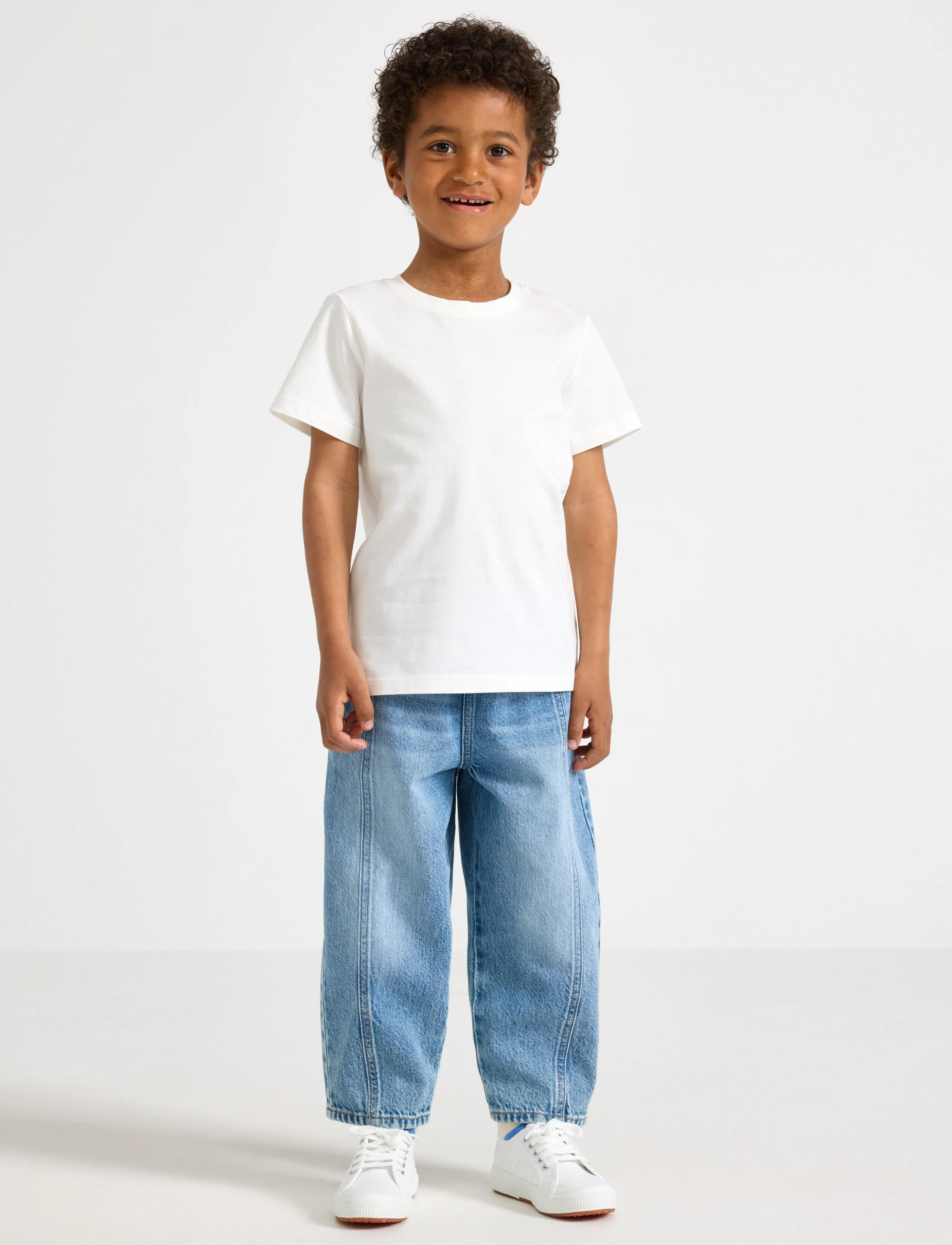 Lindex Balloon Jeans With Regular Waist, 122, Jeans, Blau - Wide Kinder