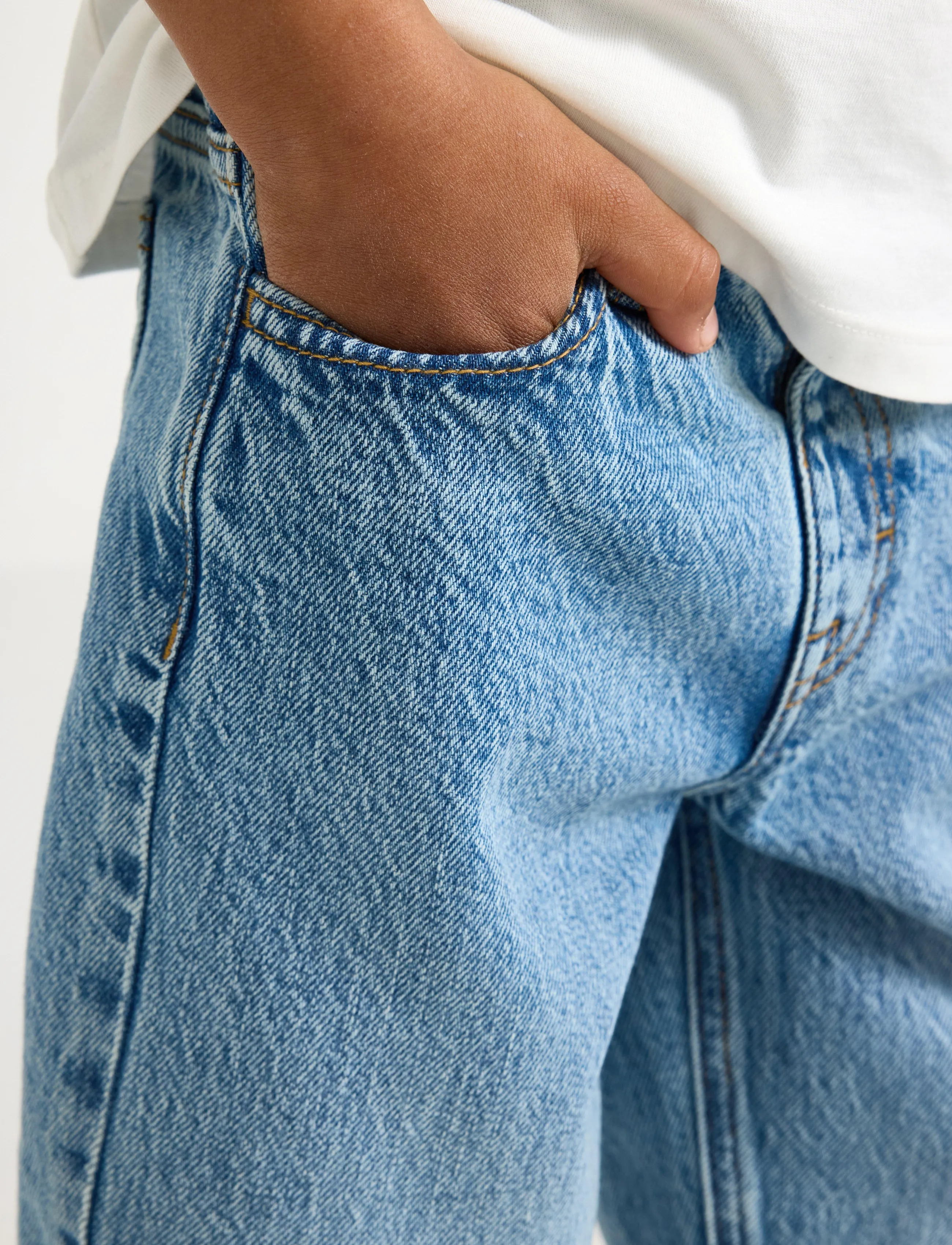 Lindex - Baggy jeans with regular waist - vaba lõikega teksad - denim - 4