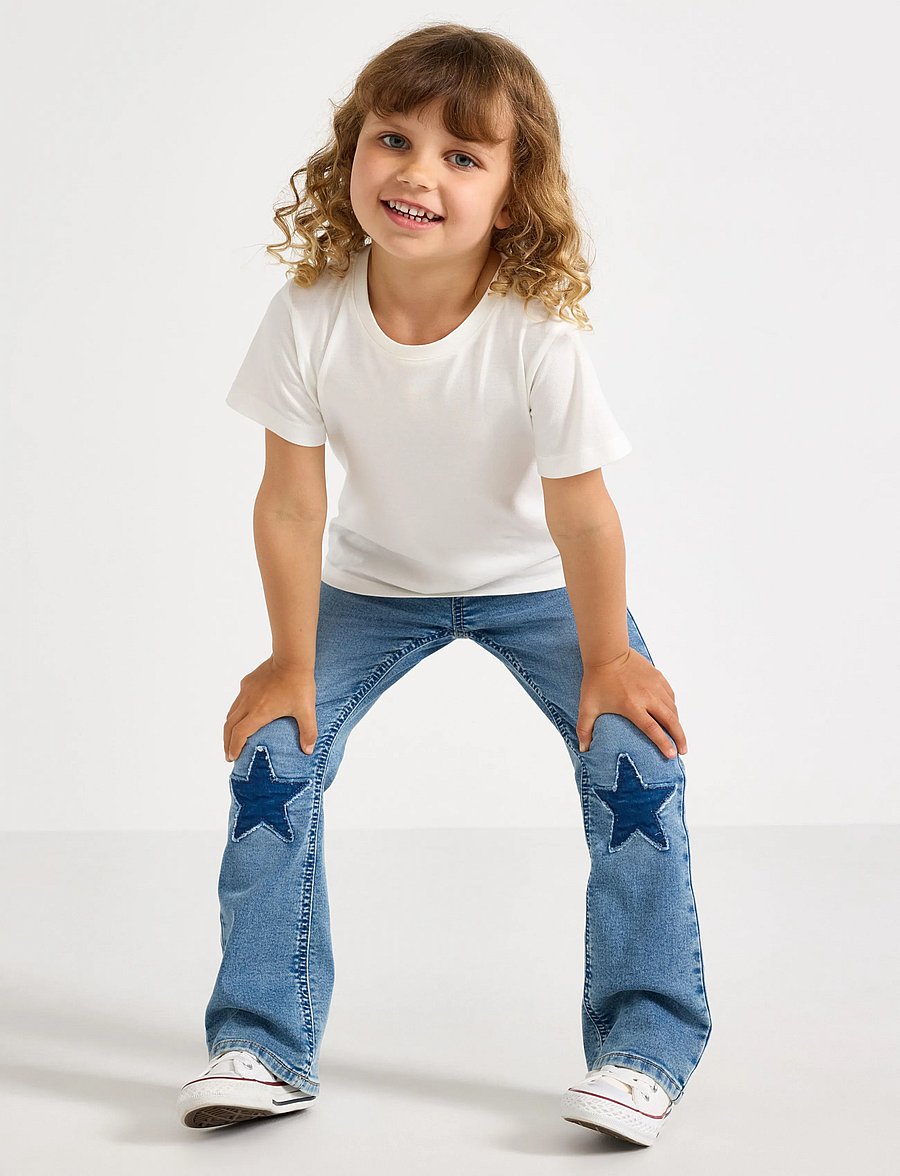 Lindex - FREJA Flared leg jeans - bootcut jeans - denim blue - 0