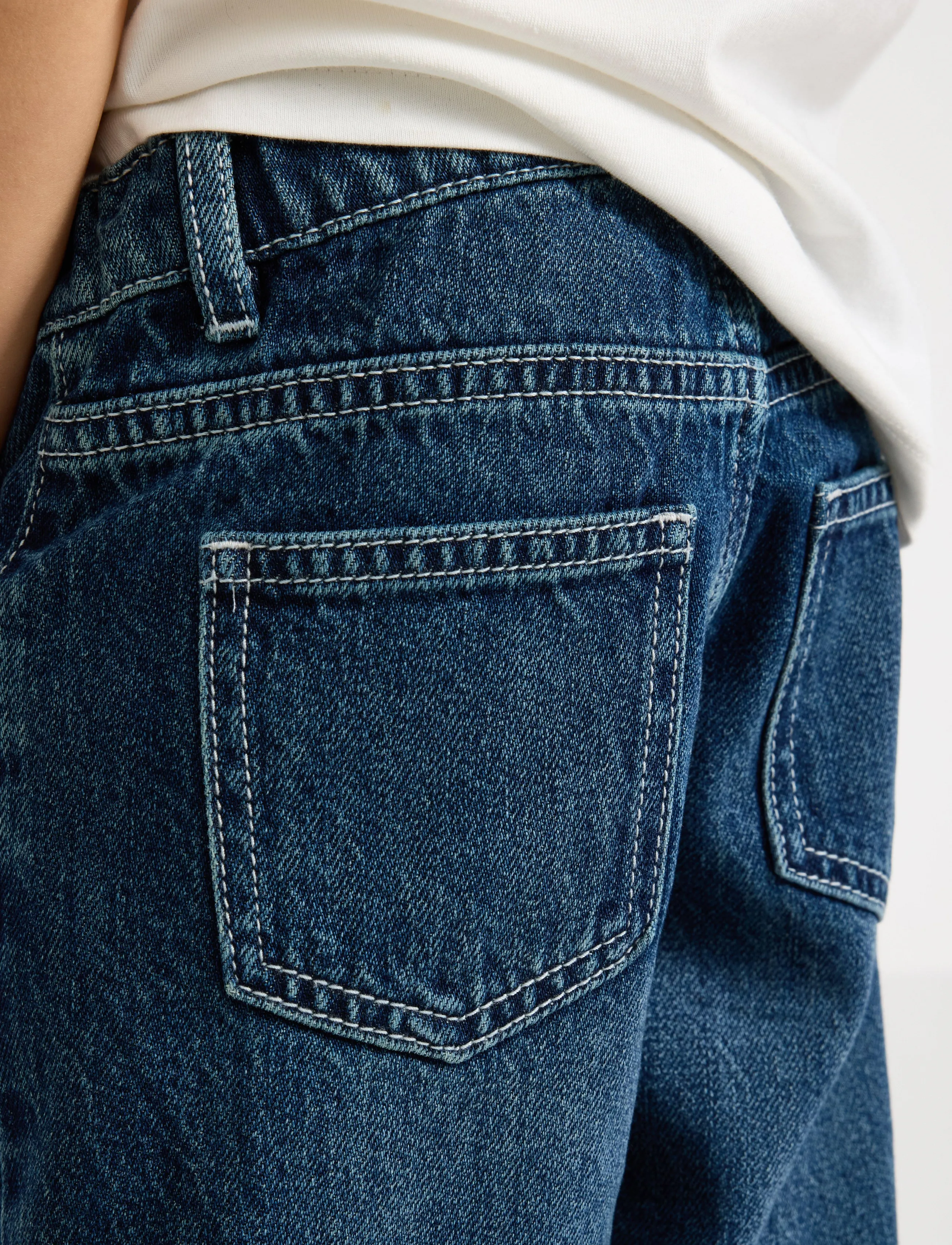 Lindex - Wide jeans with regular waist - dark denim - 4