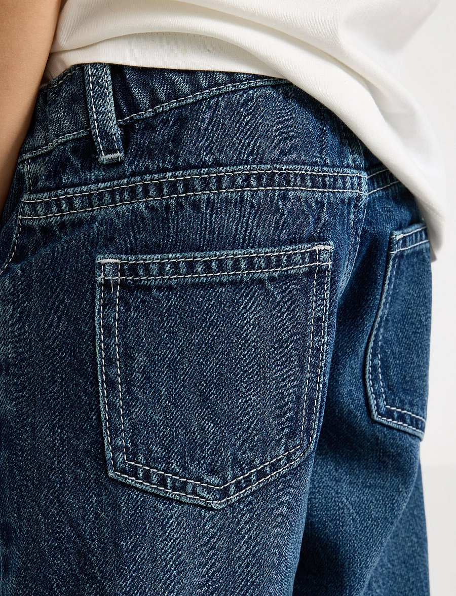 Lindex - Wide jeans with regular waist - jeans - dark denim - 4
