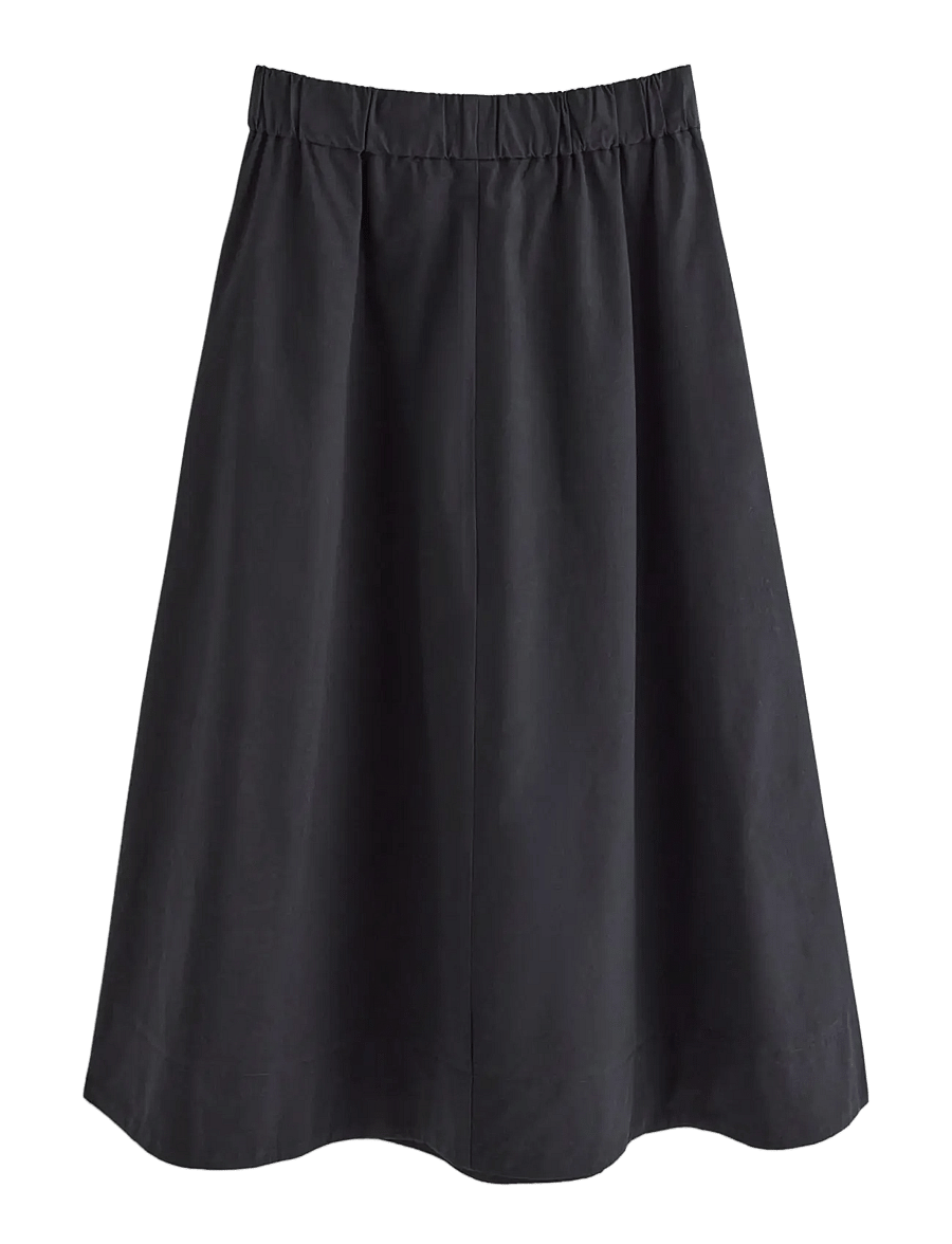 Lindex - Skirt with a-line fit - midi-röcke - black - 2