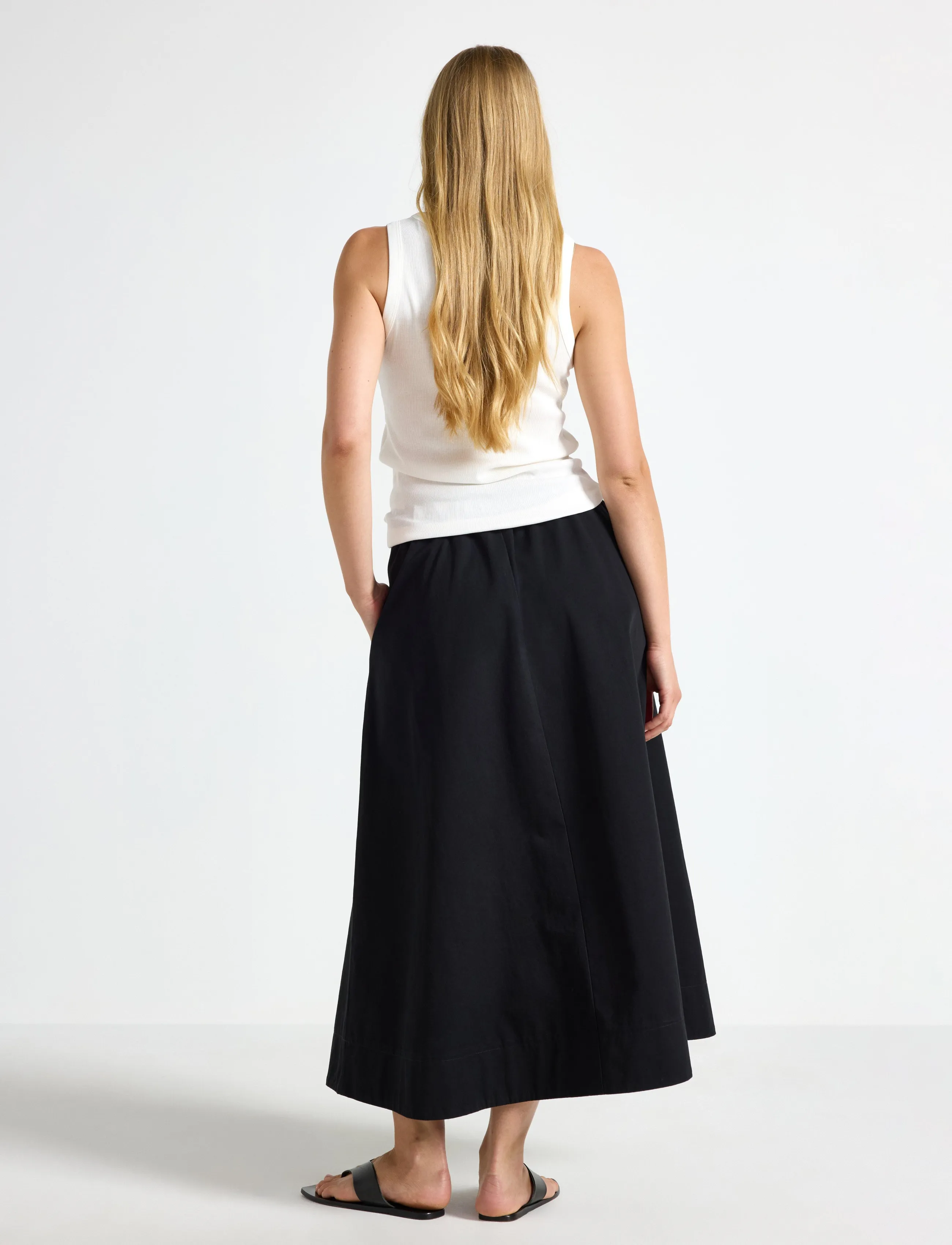 Lindex - Skirt with a-line fit - midi skirts - black - 3