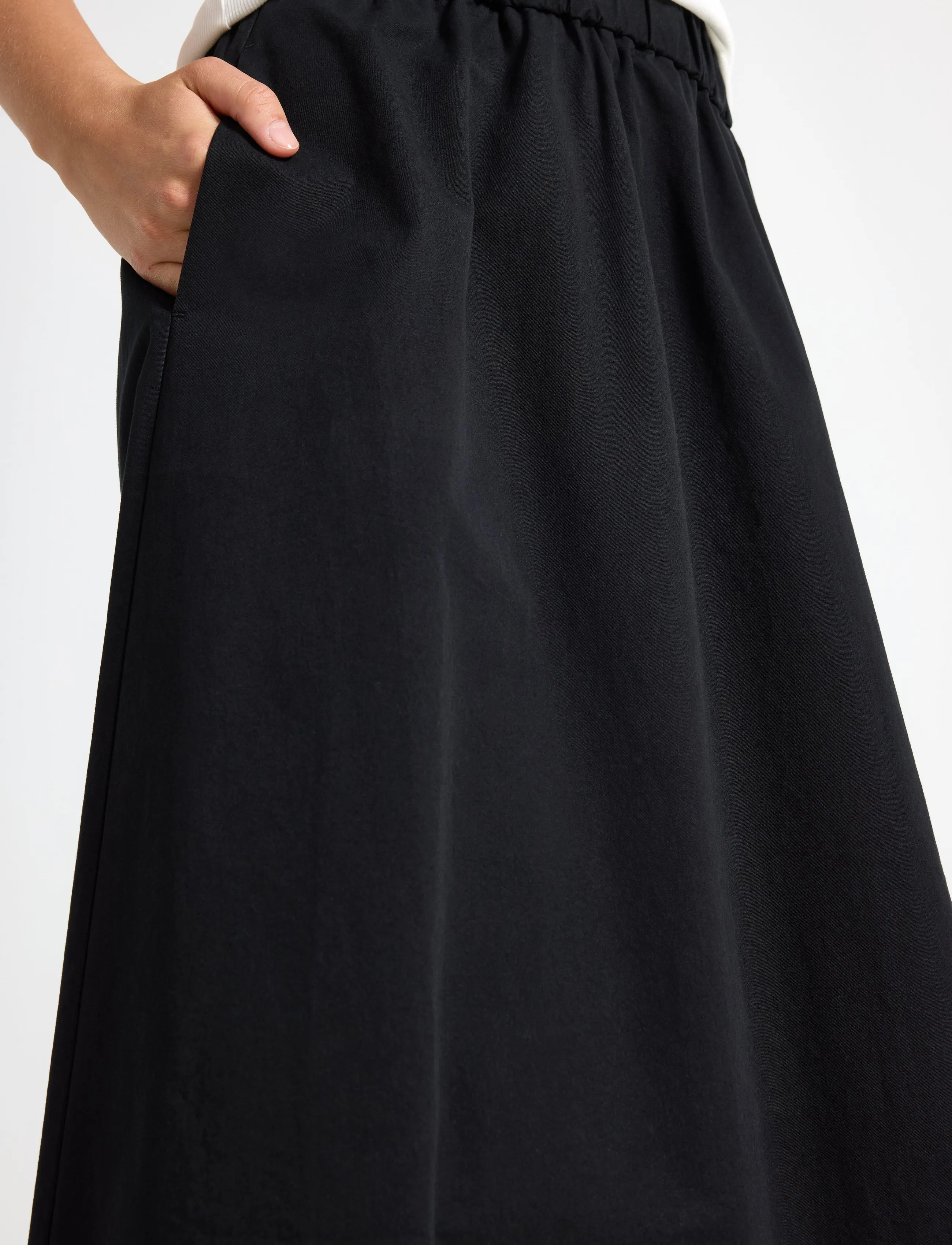 Lindex - Skirt with a-line fit - midi skirts - black - 4