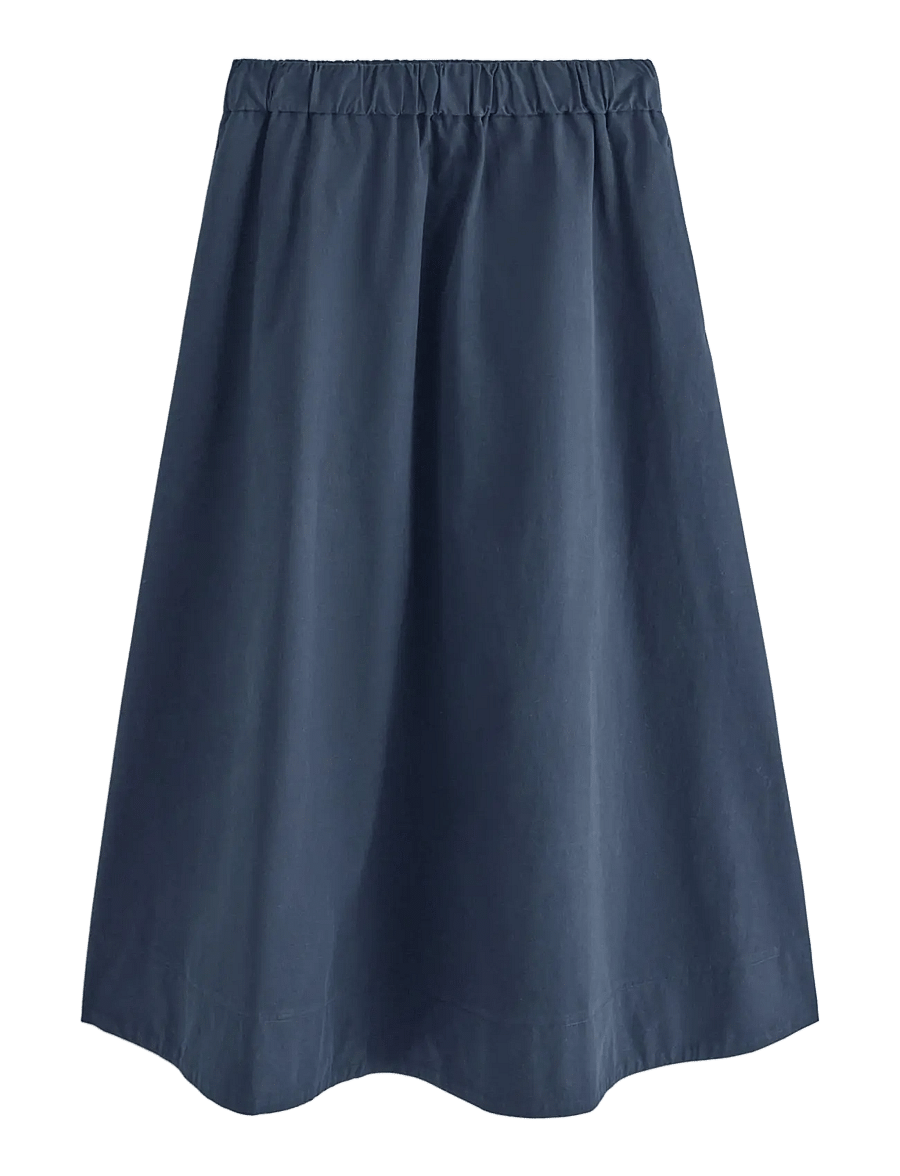 Lindex - Skirt with a-line fit - midi-röcke - dark blue - 1