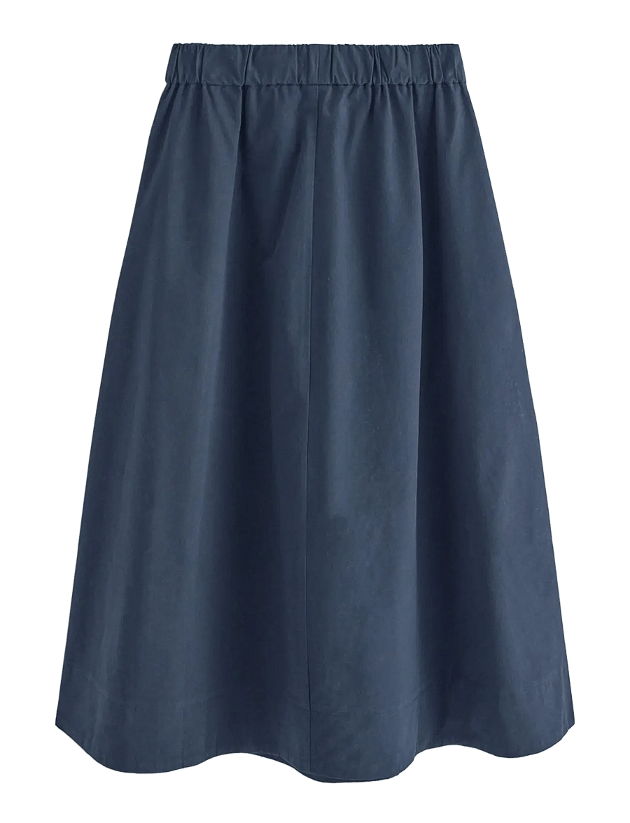 Lindex - Skirt with a-line fit - midi-röcke - dark blue - 2