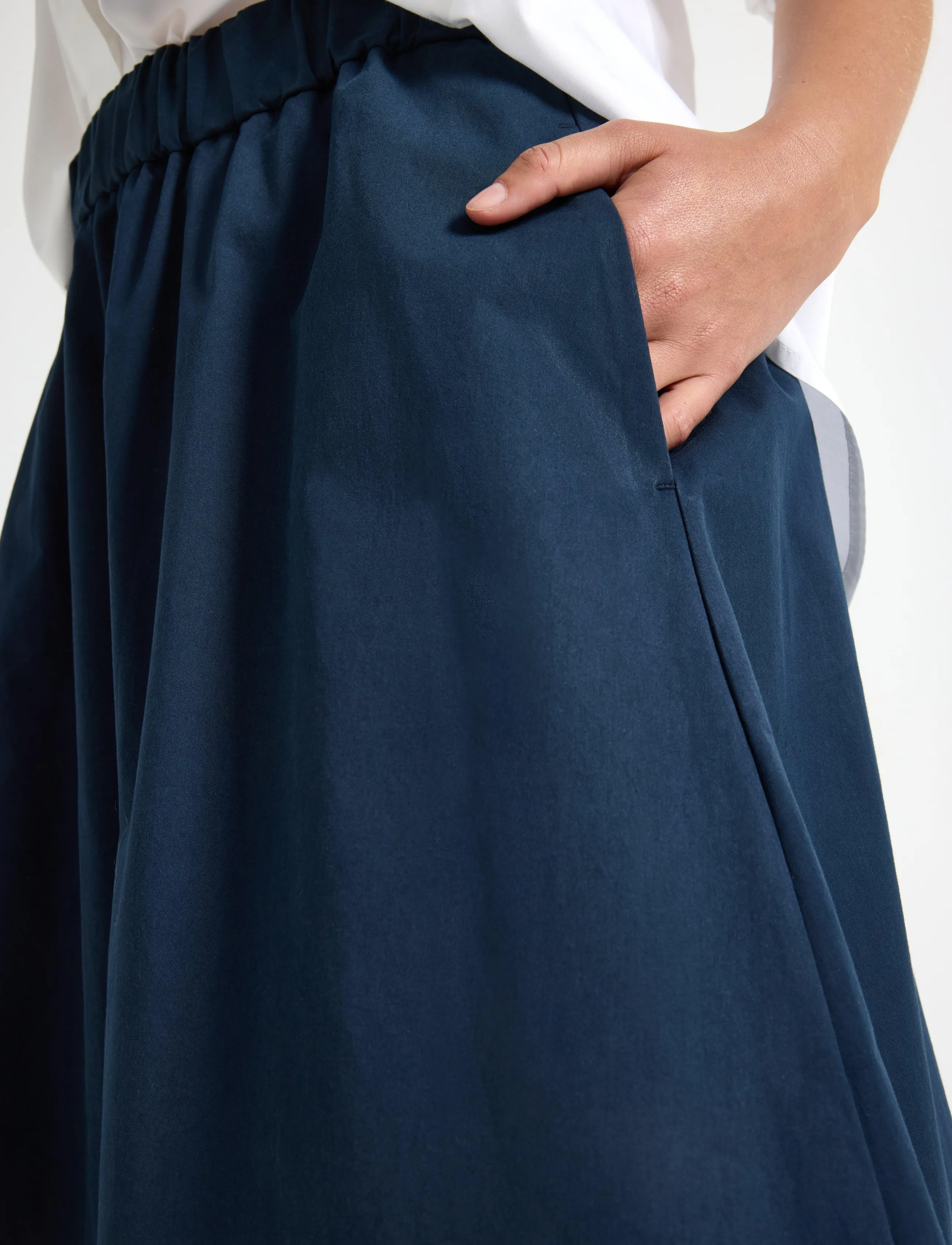 Lindex - Skirt with a-line fit - midi skirts - dark blue - 4