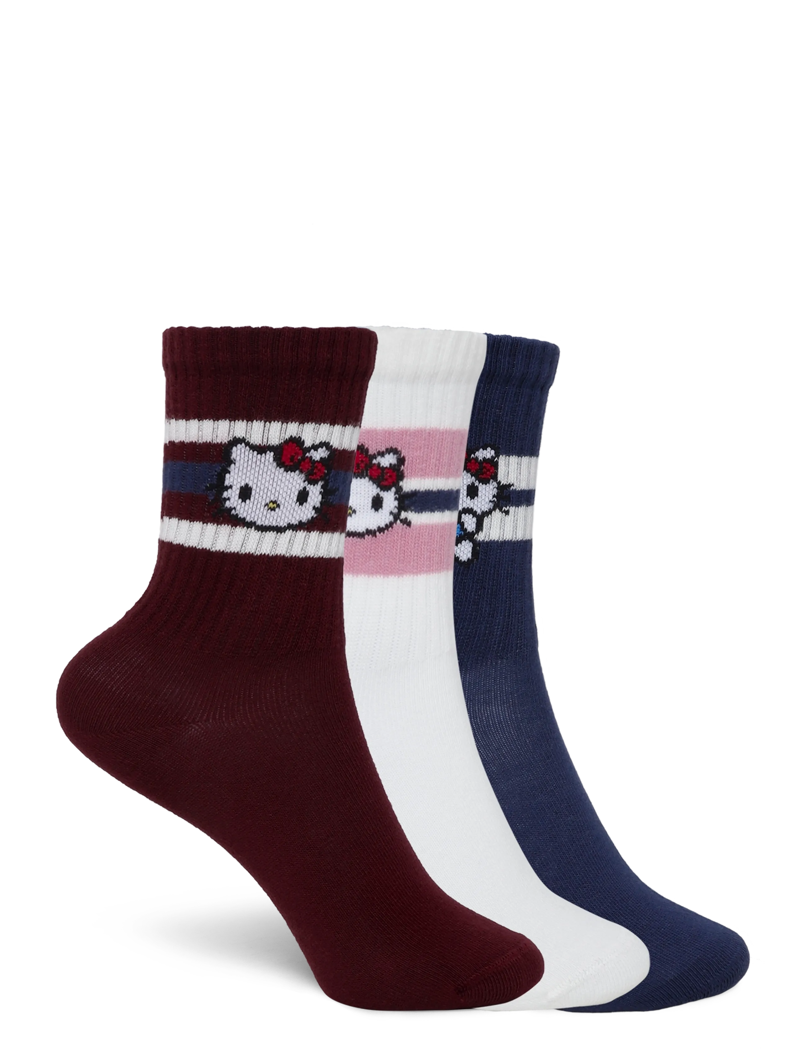 Lindex - Sock 3 p Hello Kitty - strümpfe - dark red - 1