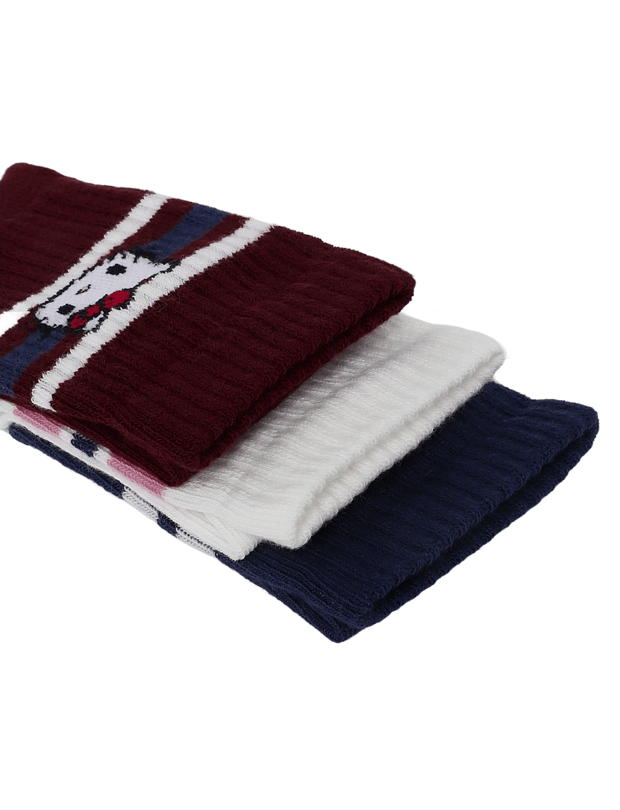 Lindex - Sock 3 p Hello Kitty - strümpfe - dark red - 2